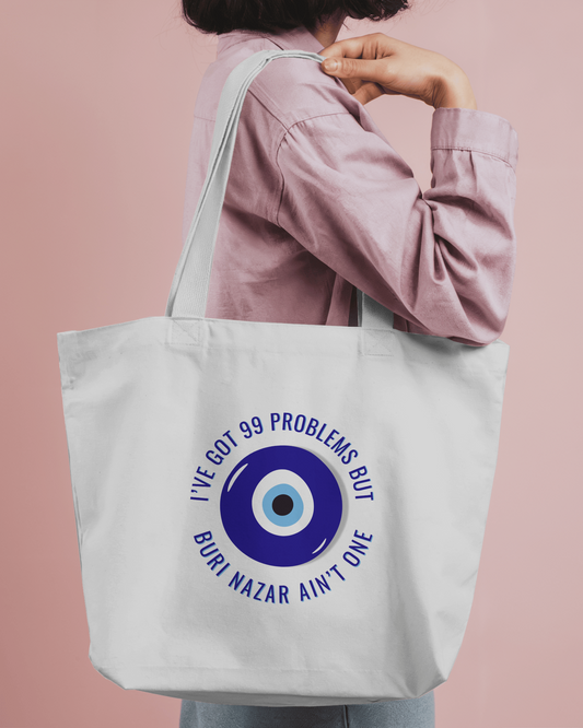 Buri Nazar - Zippered Large Tote Bag