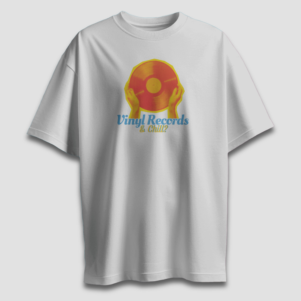 Vinyl and Chill - Chapter26 premium oversized graphic t-shirt detail