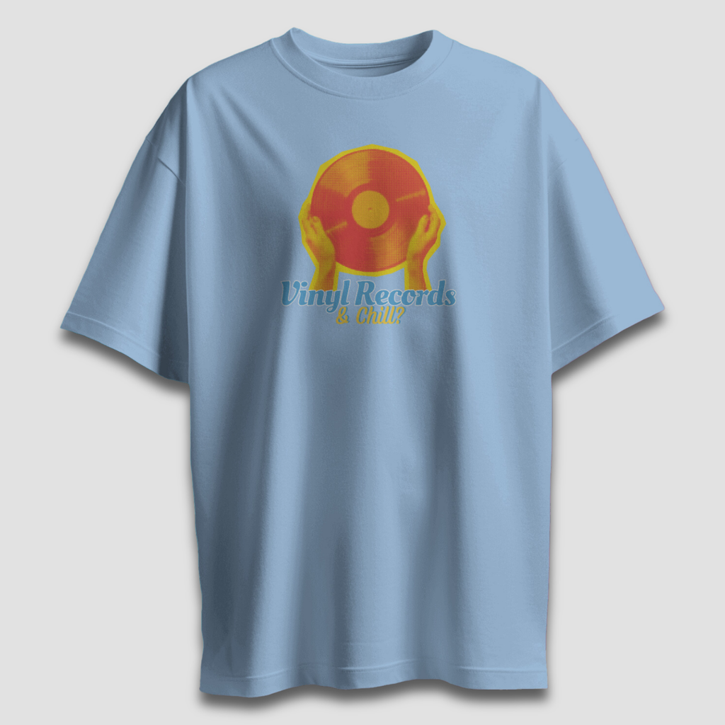 Vinyl and Chill - Chapter26 premium oversized graphic t-shirt detail
