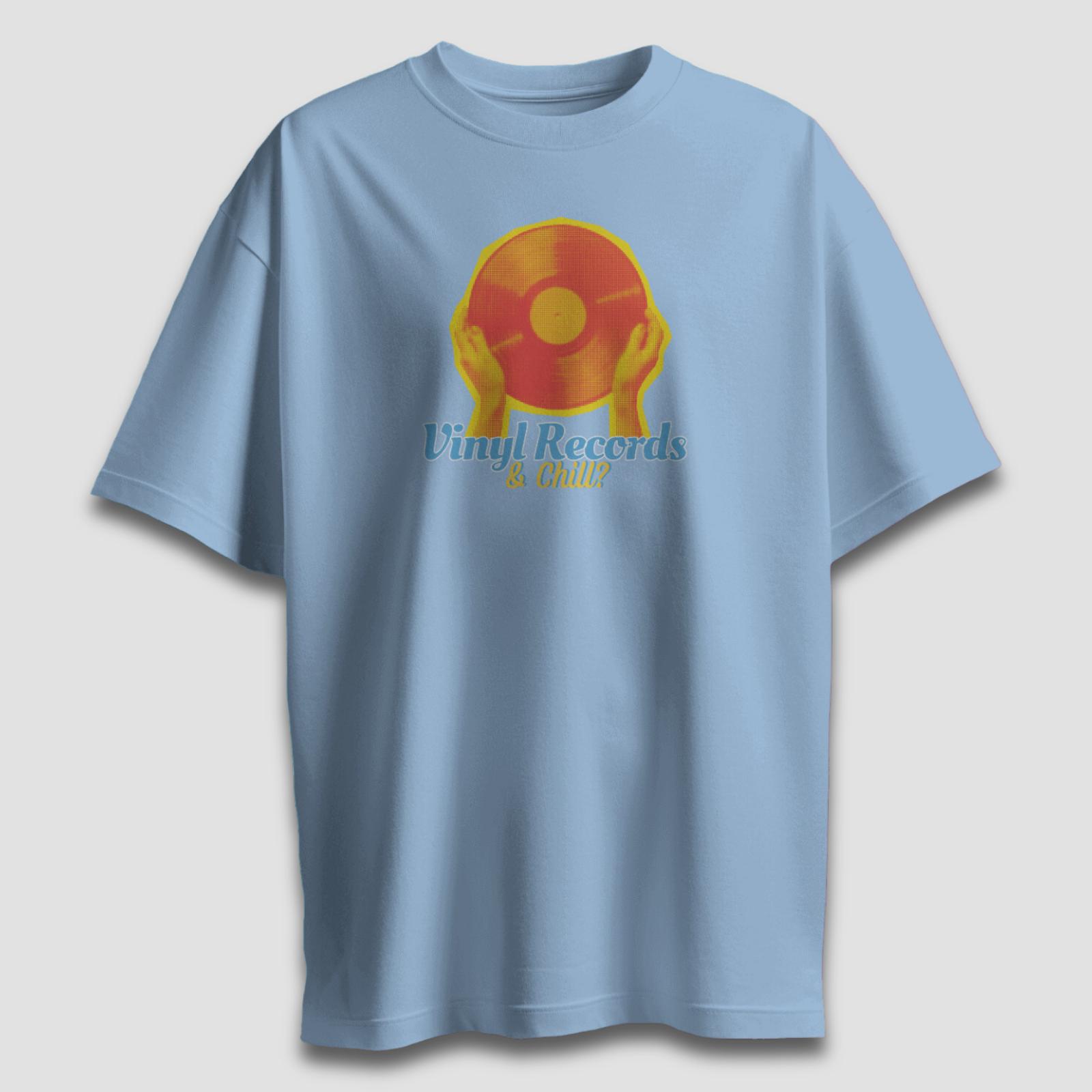 Vinyl and Chill - Chapter26 premium oversized graphic t-shirt detail