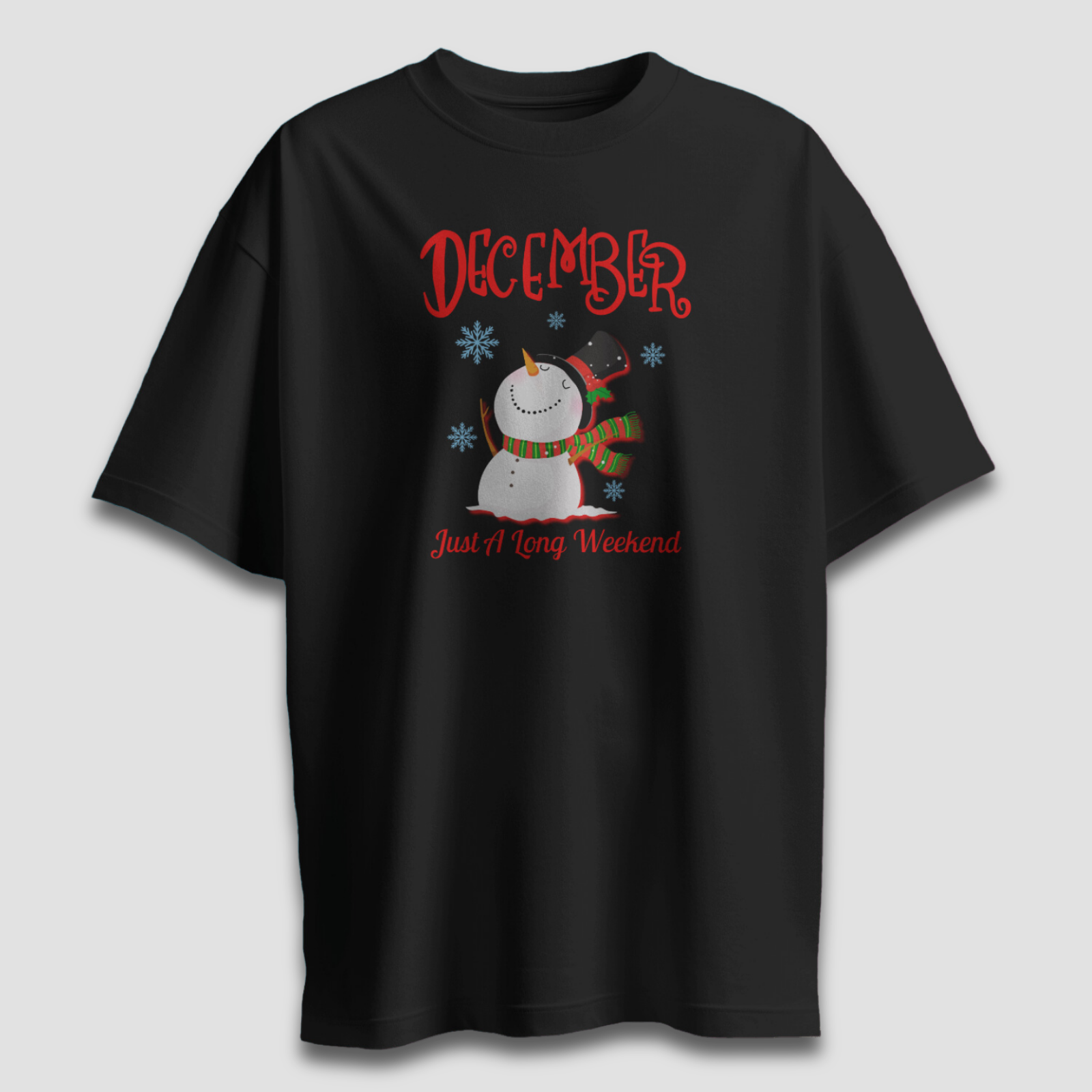 December A Long Weekend - Chapter26 premium oversized graphic t-shirt detail