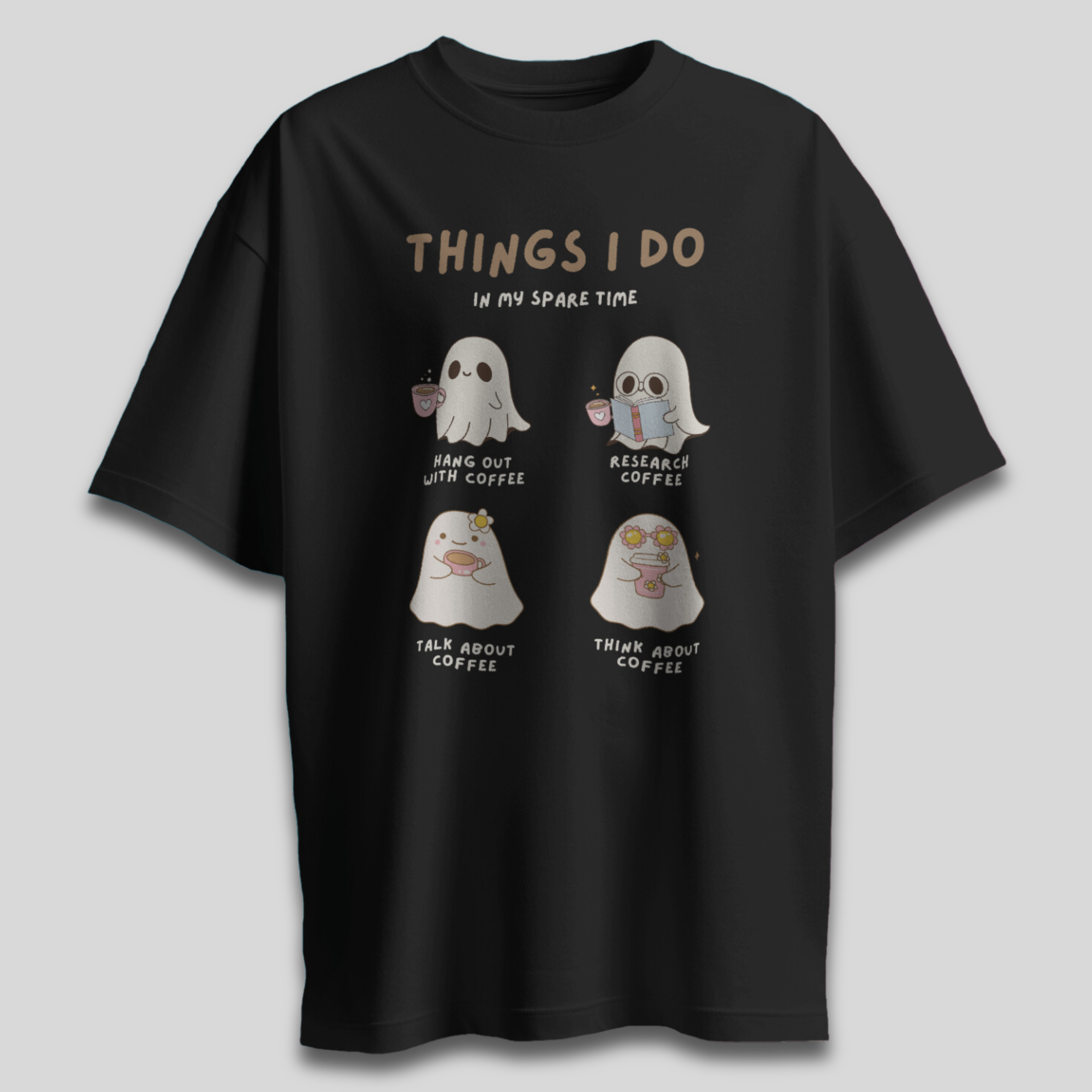 Things I Do with Coffee - Chapter26 premium oversized graphic t-shirt detail
