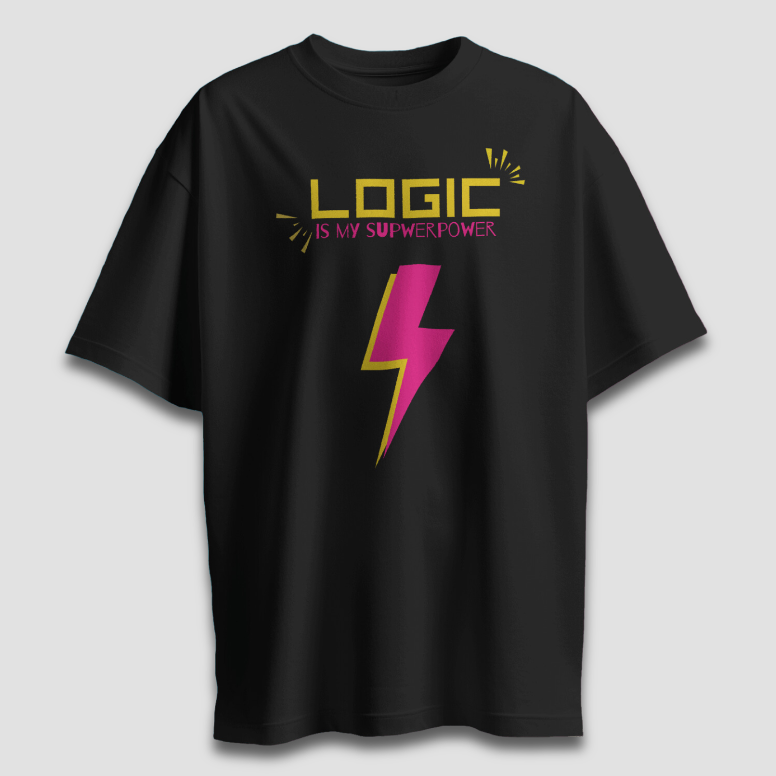 Logic is My Superpower - Chapter26 premium oversized graphic t-shirt detail