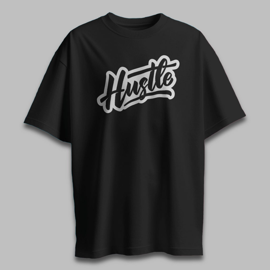 Hustle Dark - Chapter26 premium oversized graphic t-shirt detail