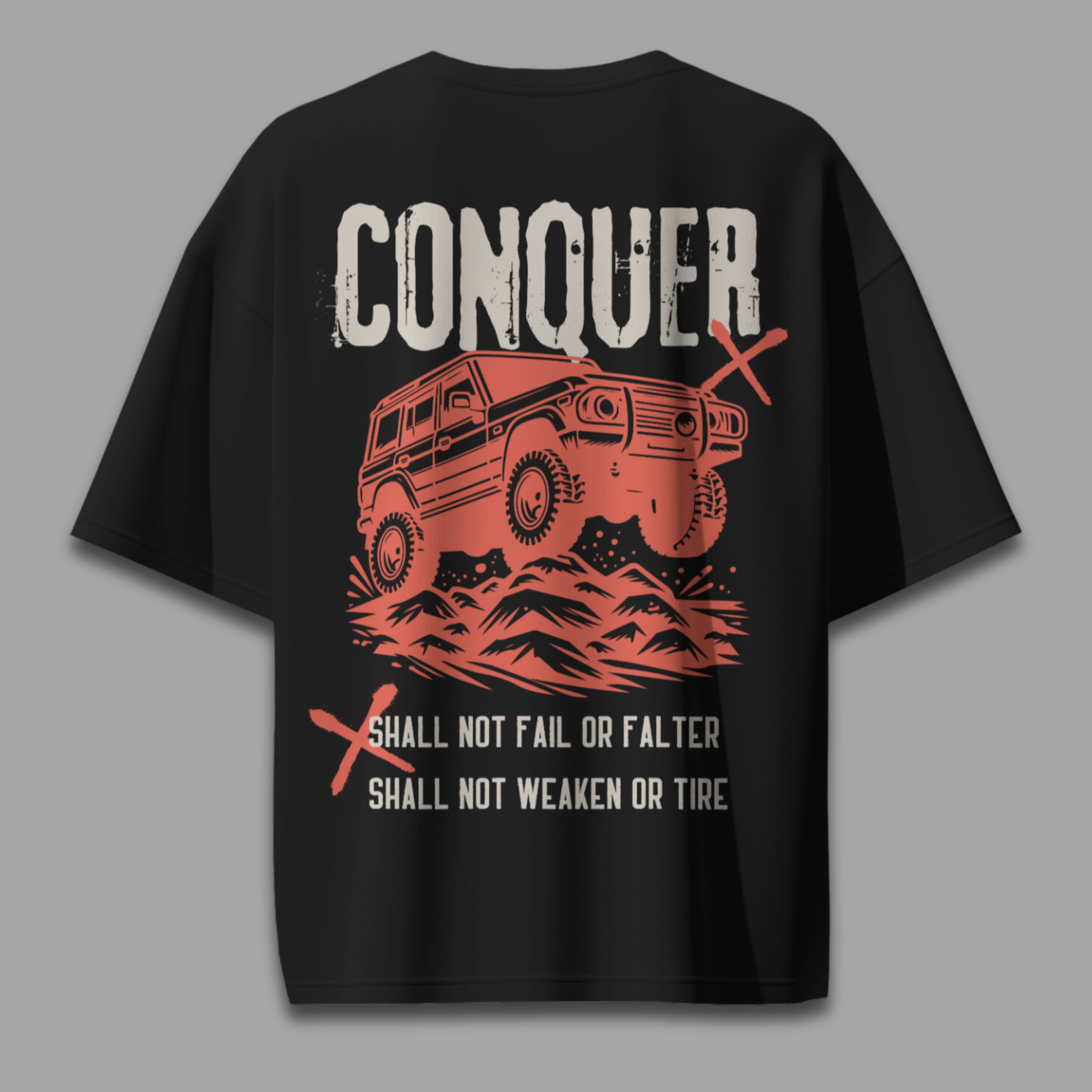 Conquer - Chapter26 premium oversized graphic t-shirt detail