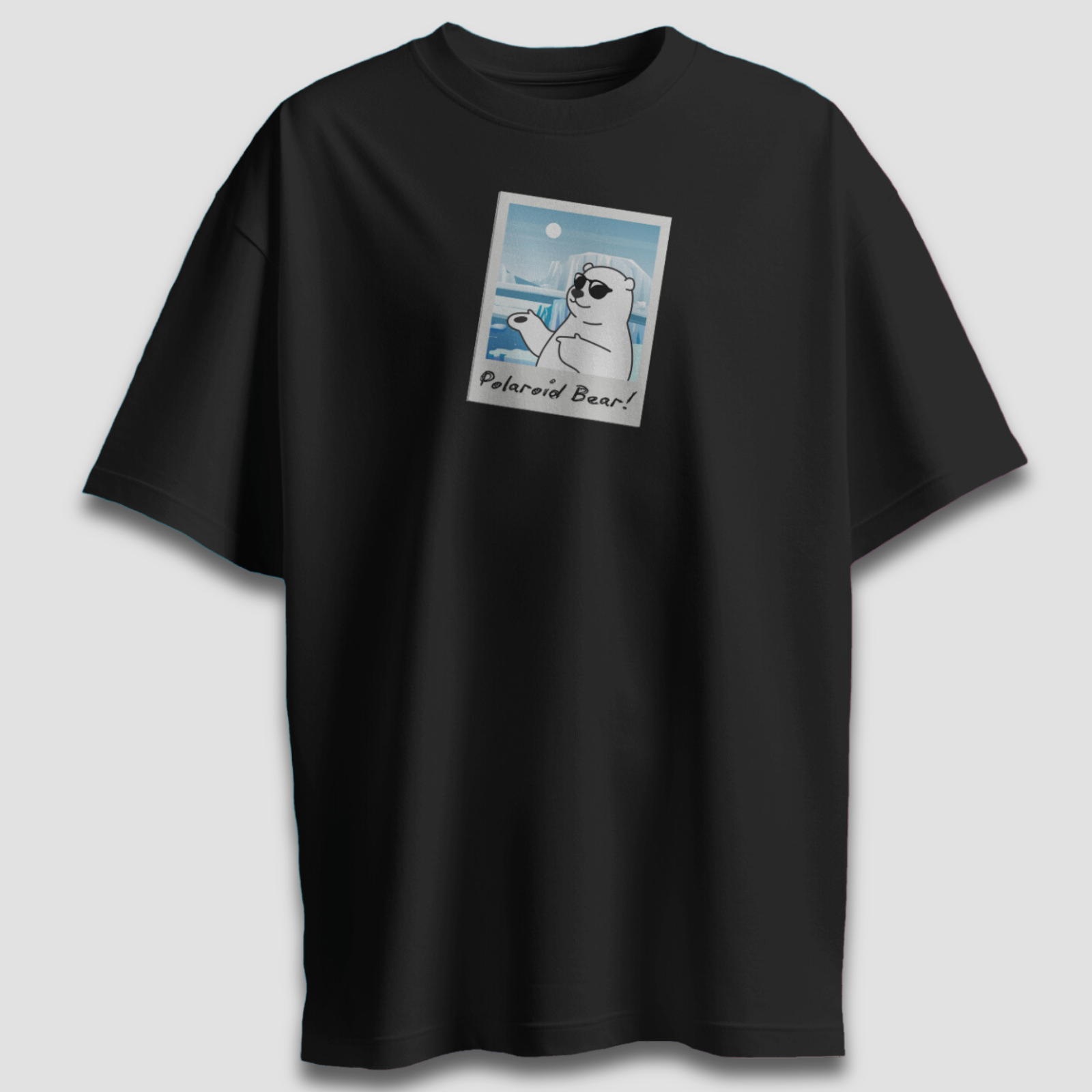 Polaroid Bear - Chapter26 premium oversized graphic t-shirt detail