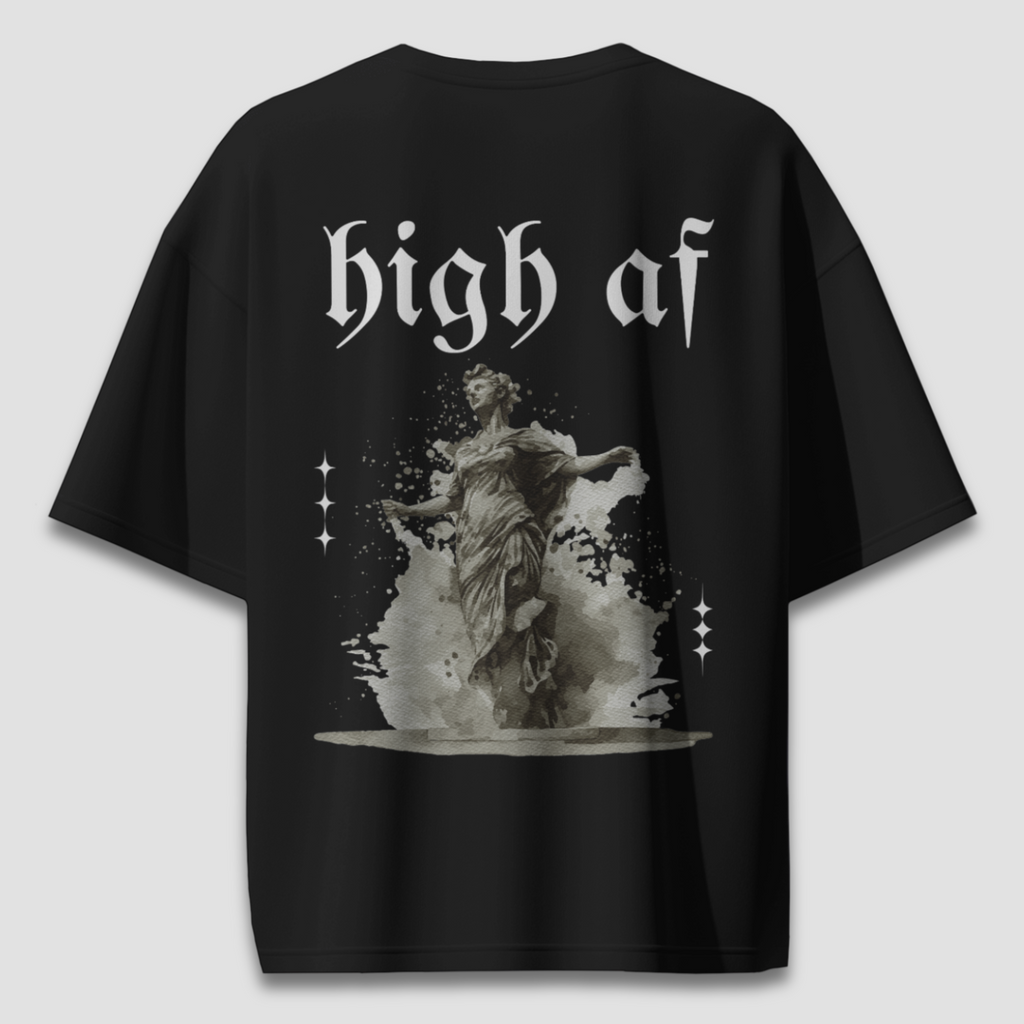High AF Dark - Chapter26 premium oversized graphic t-shirt back print