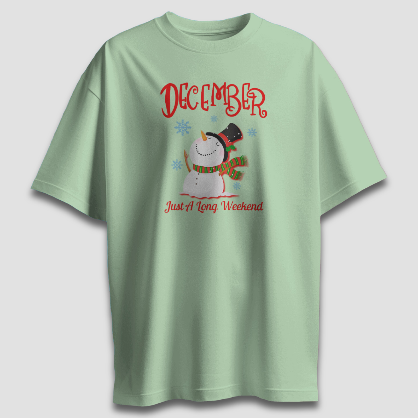 December A Long Weekend - Chapter26 premium oversized graphic t-shirt detail