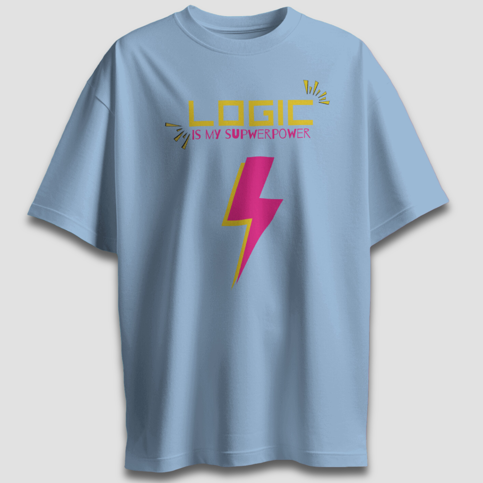 Logic is My Superpower - Chapter26 premium oversized graphic t-shirt detail