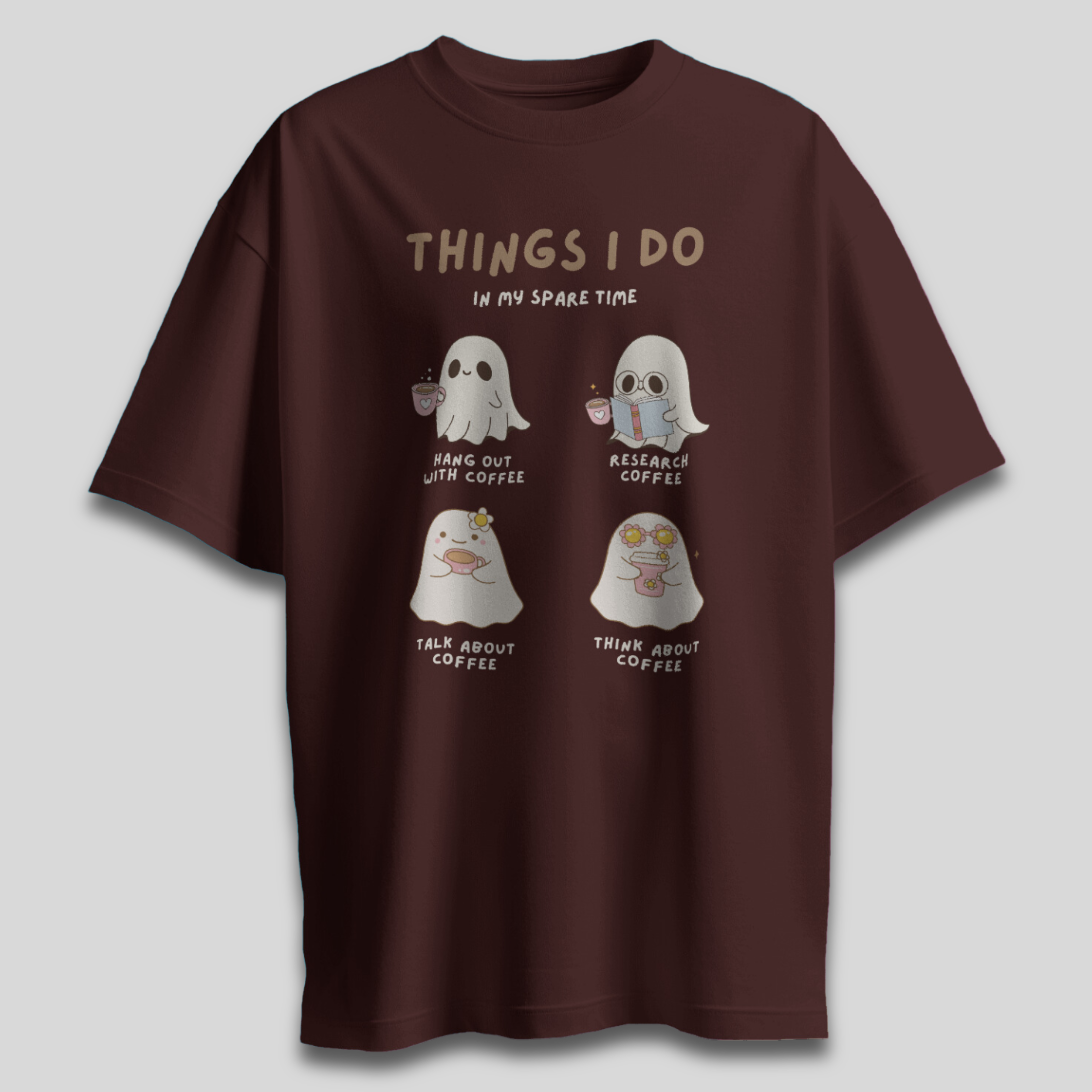 Things I Do with Coffee - Chapter26 premium oversized graphic t-shirt detail