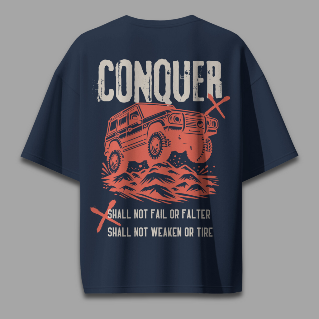 Conquer - Chapter26 premium oversized graphic t-shirt detail