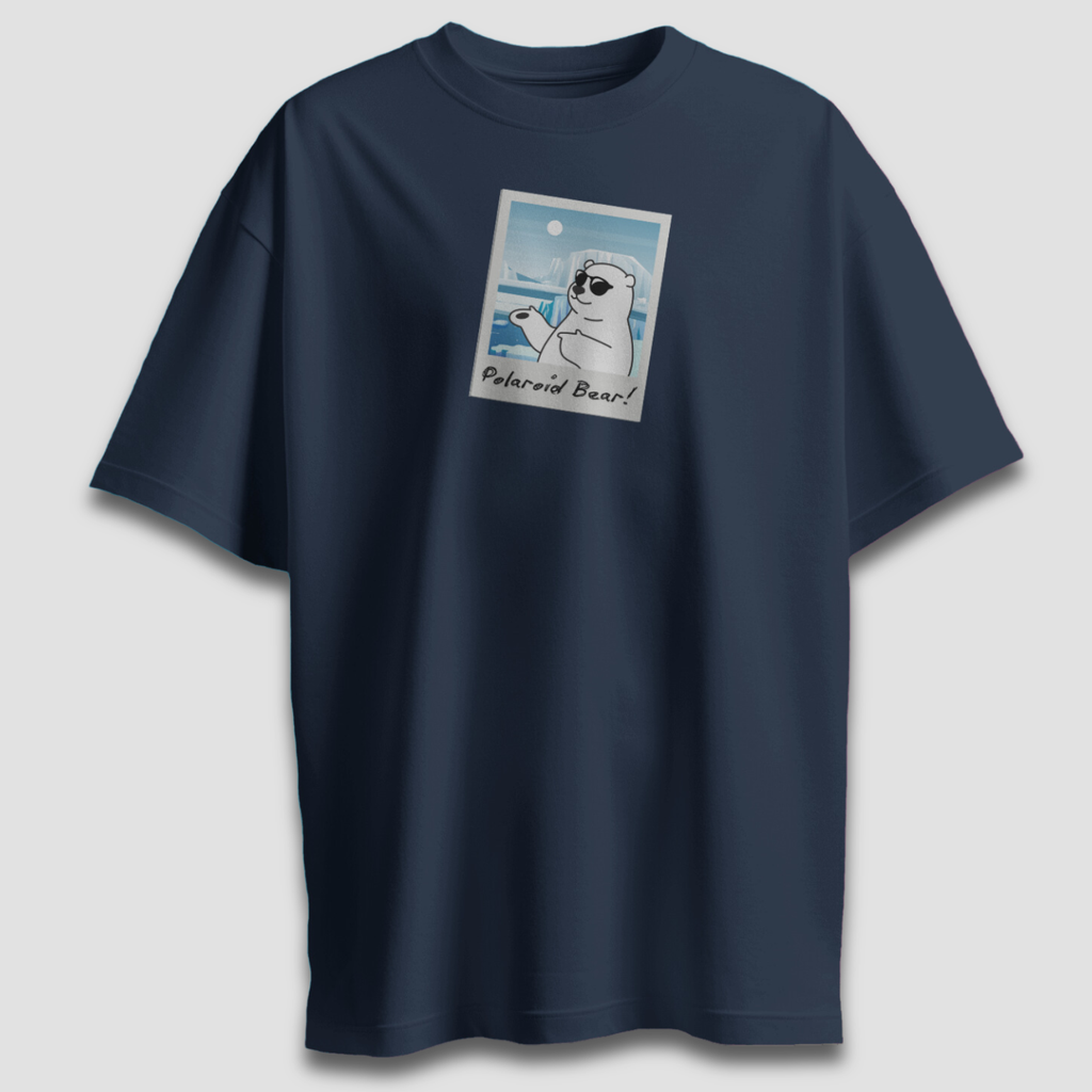 Polaroid Bear - Chapter26 premium oversized graphic t-shirt detail