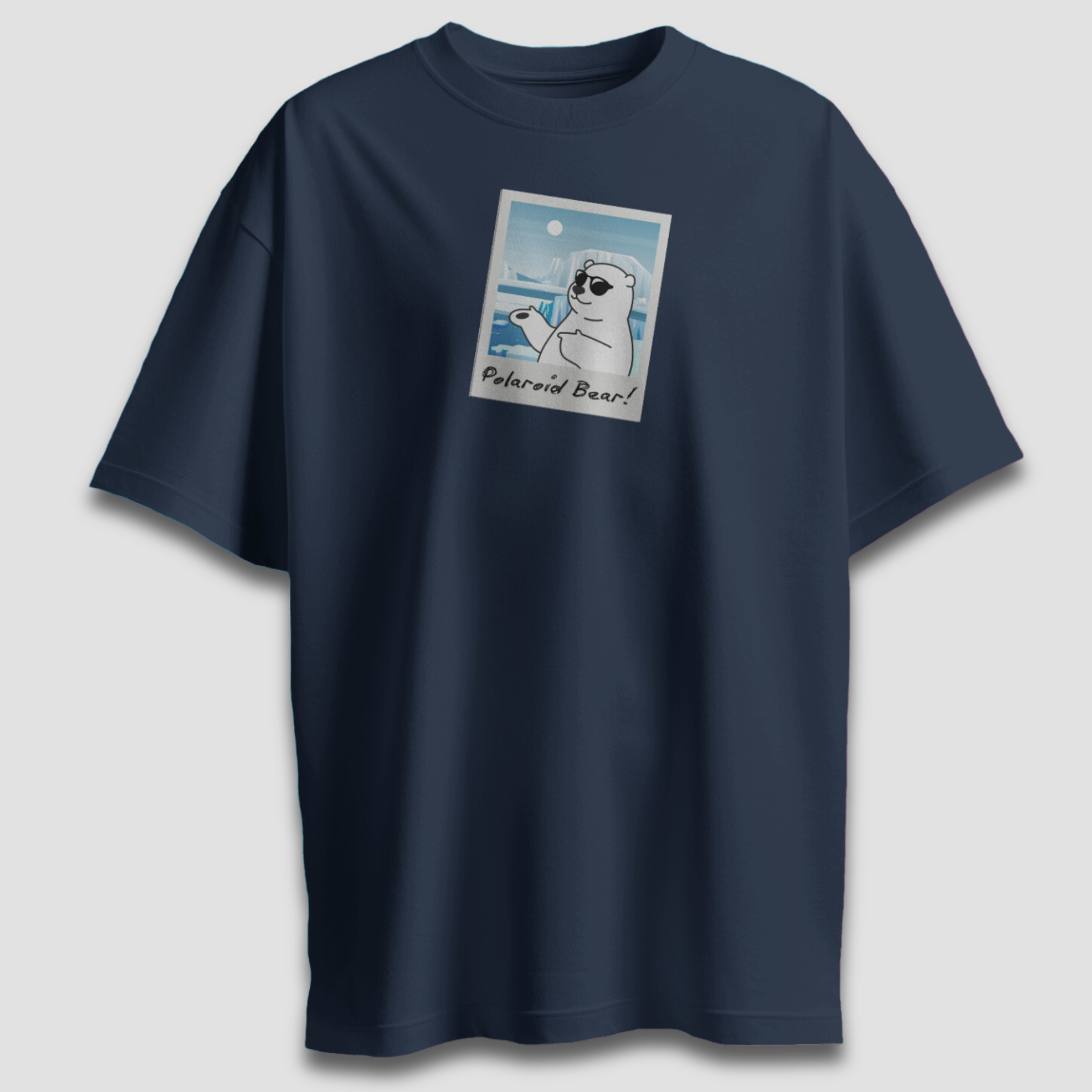 Polaroid Bear - Chapter26 premium oversized graphic t-shirt detail