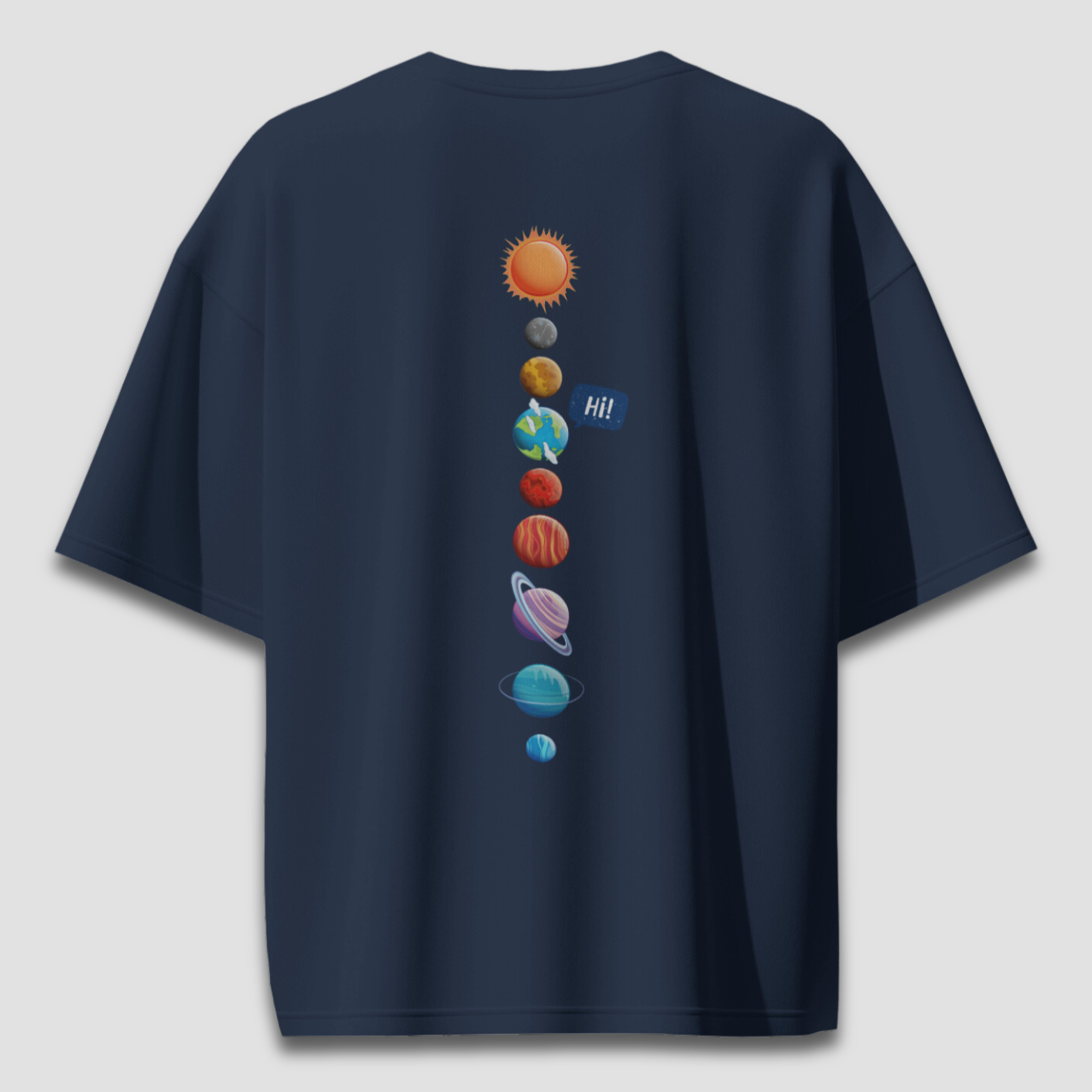 Universal Welcome - Navy Blue - Chapter26 premium oversized graphic t-shirt