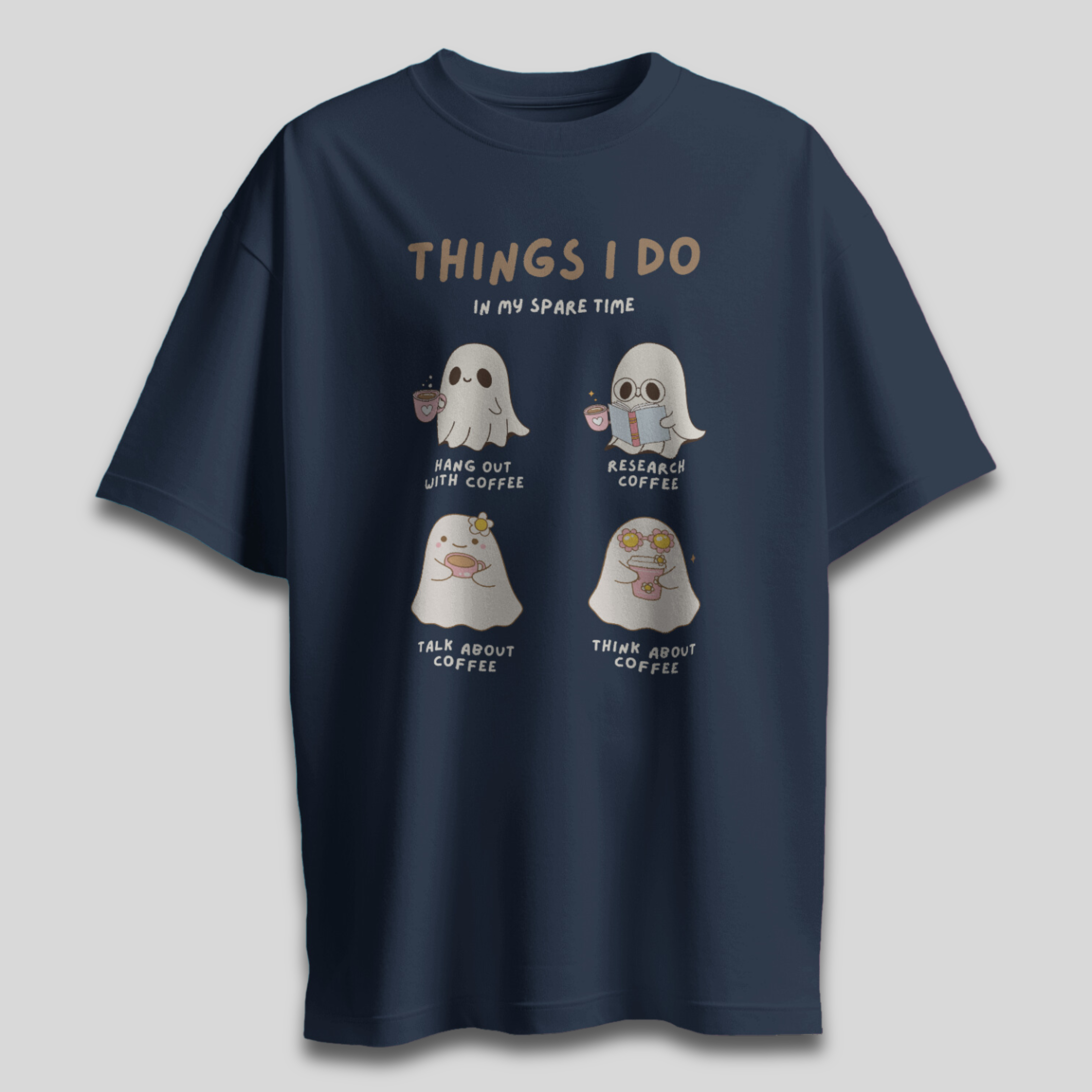 Things I Do with Coffee - Chapter26 premium oversized graphic t-shirt detail