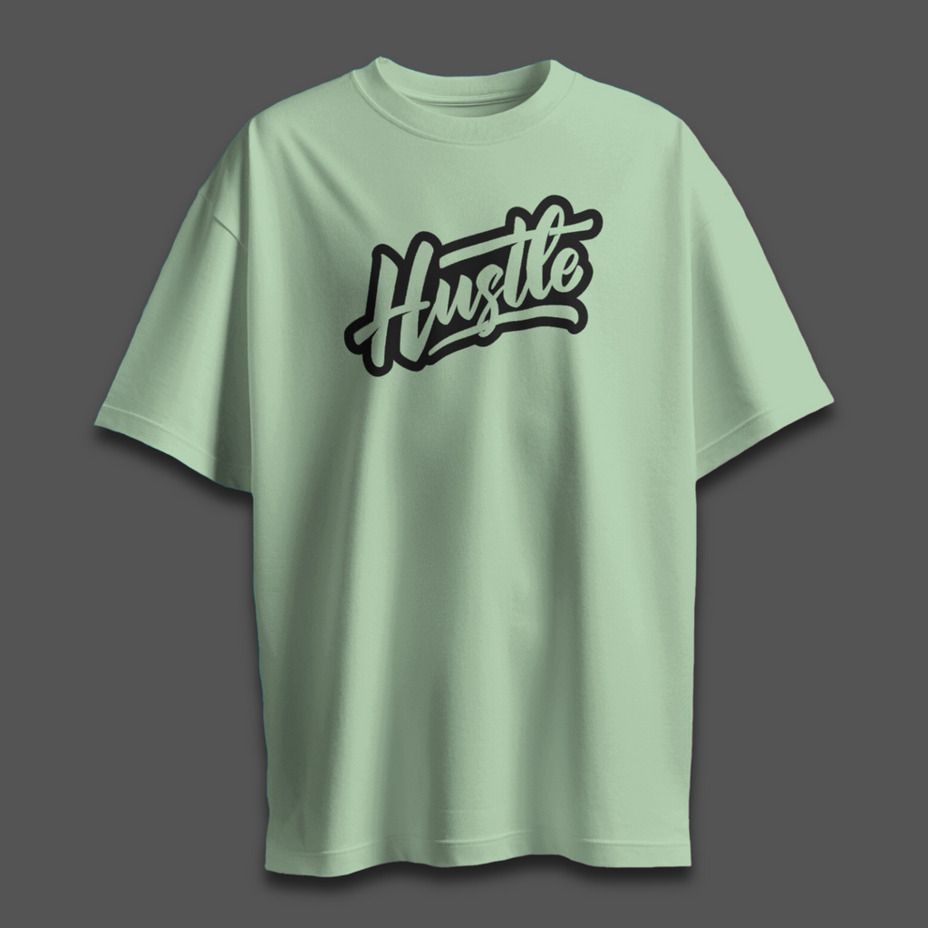 Hustle Light - Chapter26 premium oversized graphic t-shirt detail