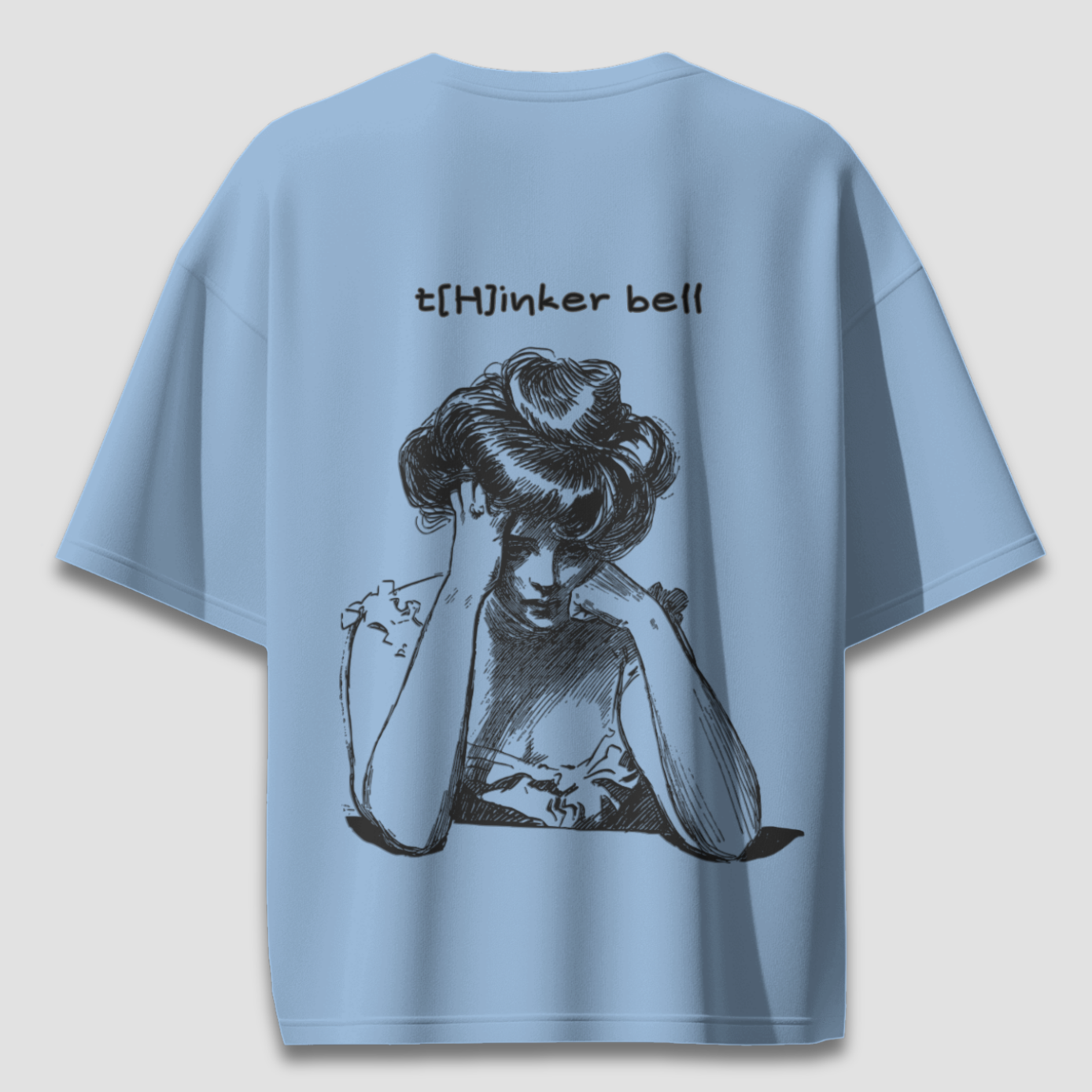 Thinker Bell - Baby Blue - Chapter26 premium oversized graphic t-shirt