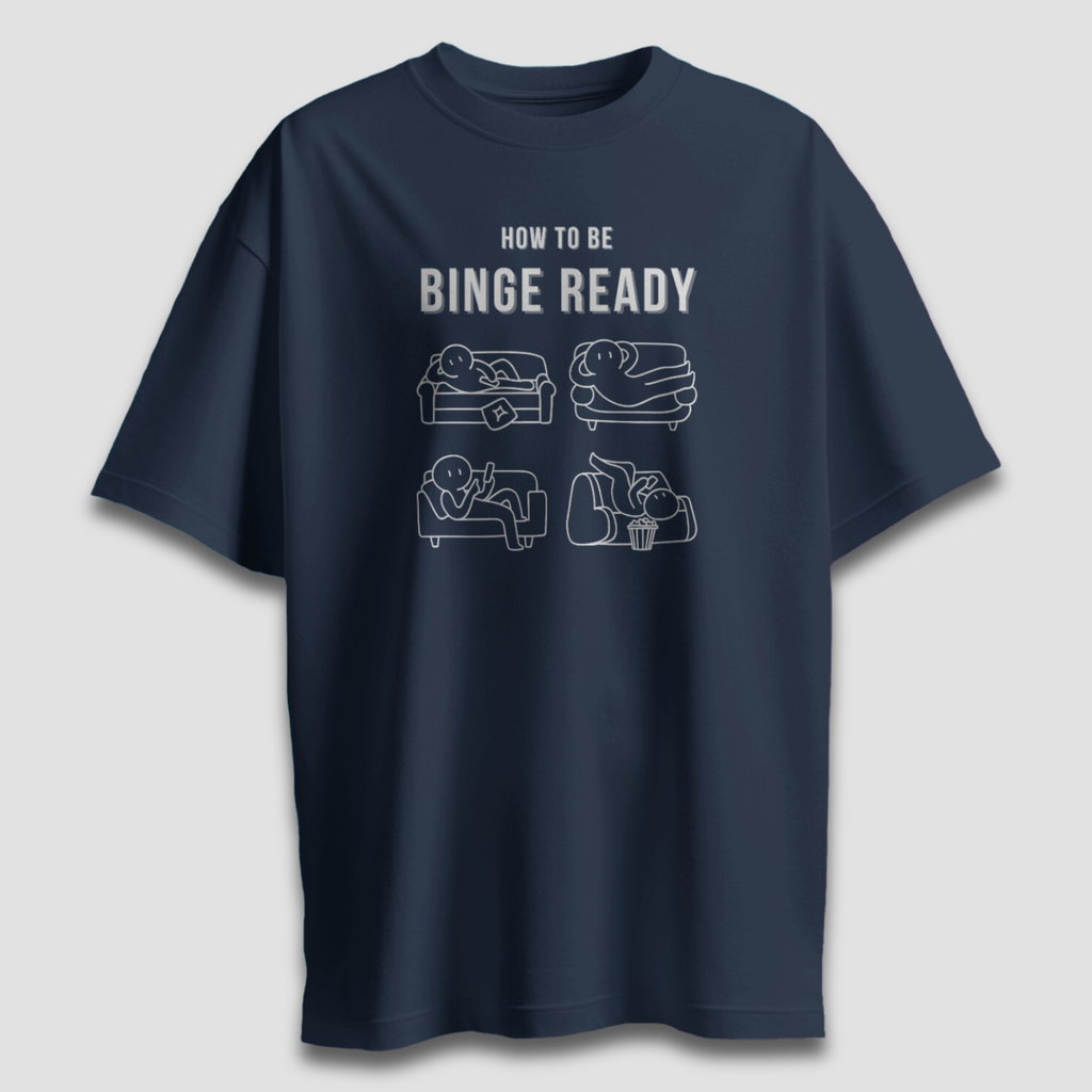 Binge Ready - Chapter26 premium oversized graphic t-shirt detail