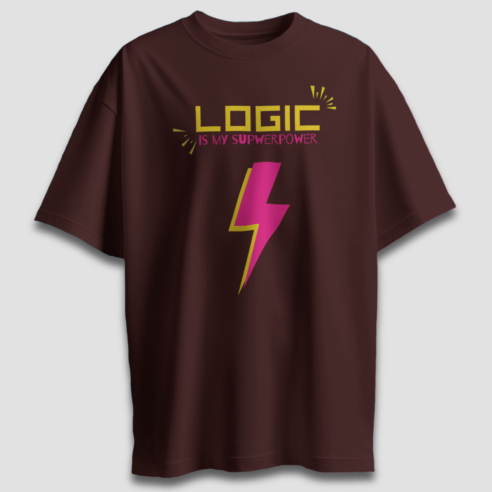 Logic is My Superpower - Chapter26 premium oversized graphic t-shirt detail