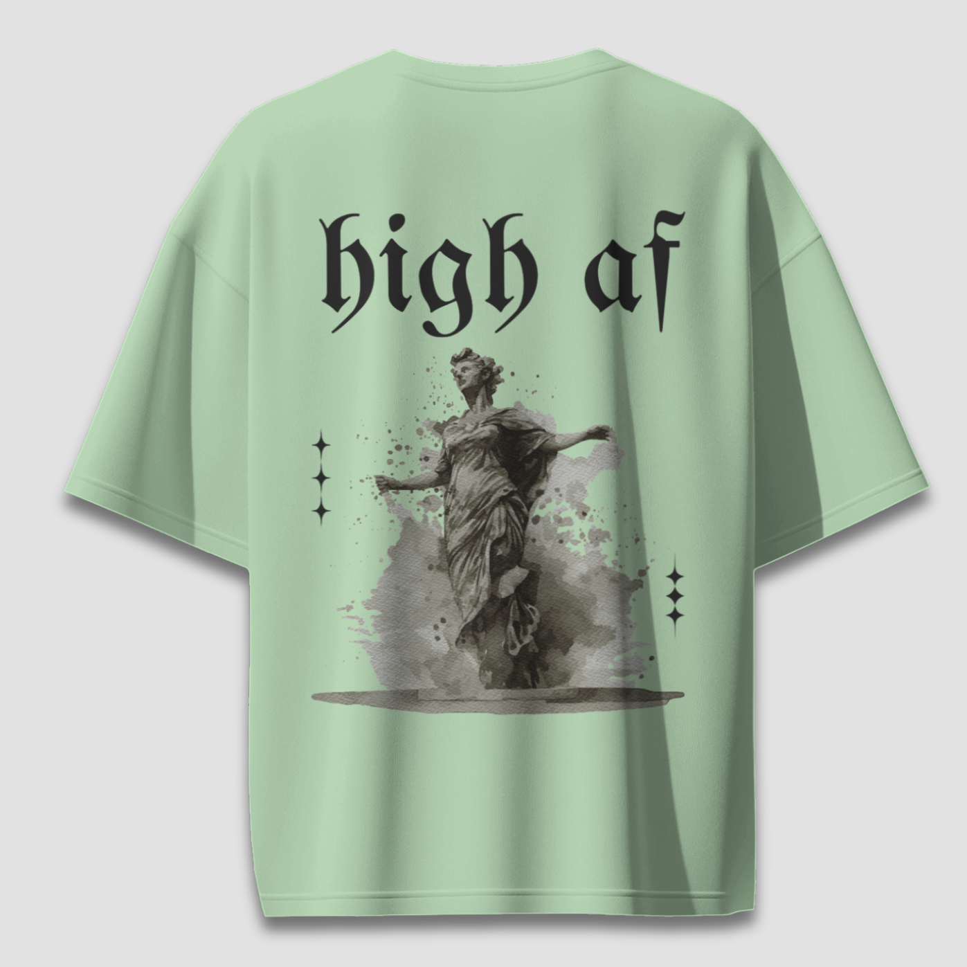 High AF Light - Chapter26 premium oversized graphic t-shirt detail