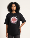 Puffin Amazing - Black - Chapter26 premium oversized graphic t-shirt, worn by a female model