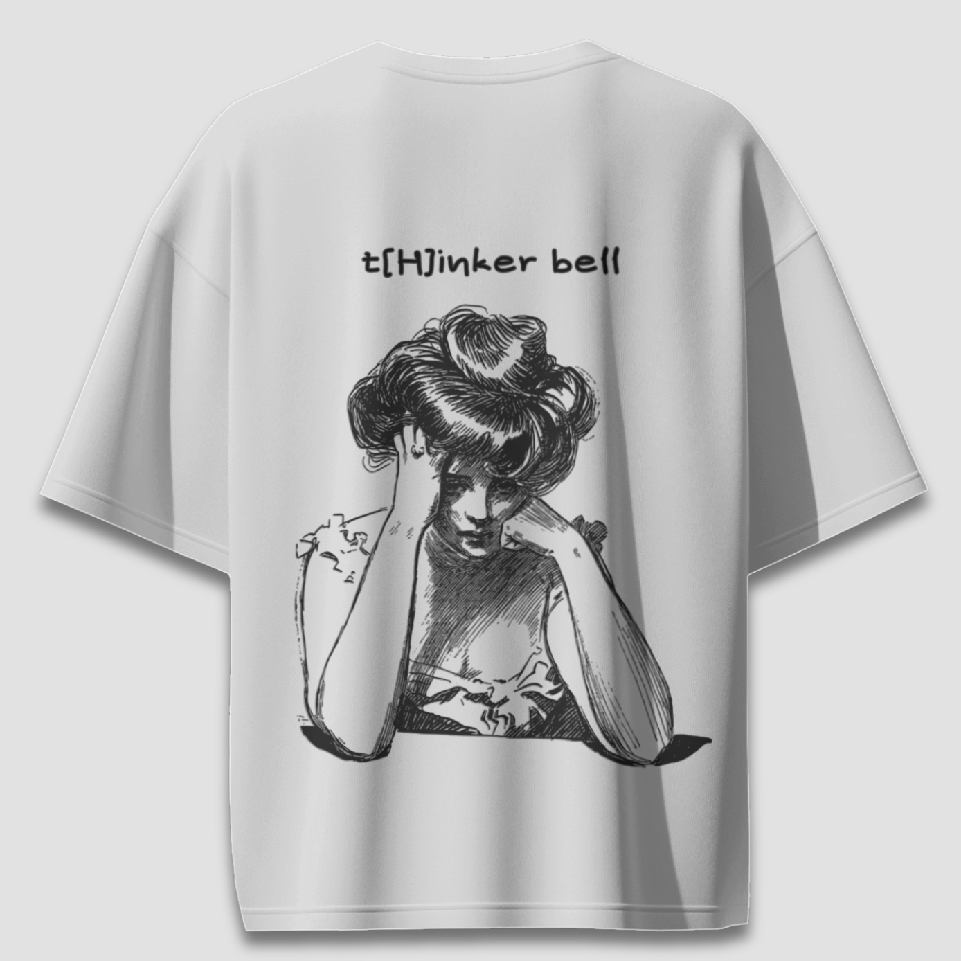 Thinker Bell - White - Chapter26 premium oversized graphic t-shirt