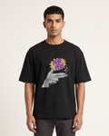 Pew Pew - Black - Chapter26 premium oversized graphic t-shirt, worn by a model