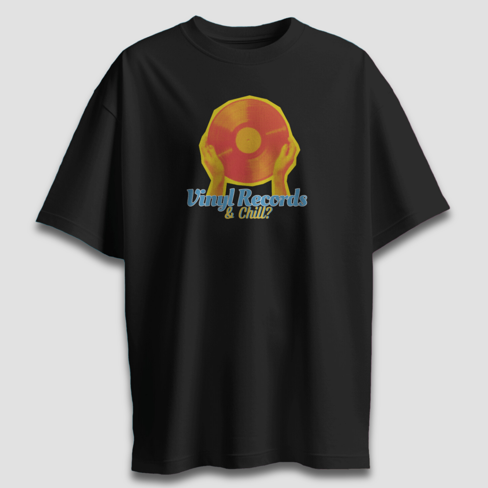 Vinyl and Chill - Chapter26 premium oversized graphic t-shirt detail