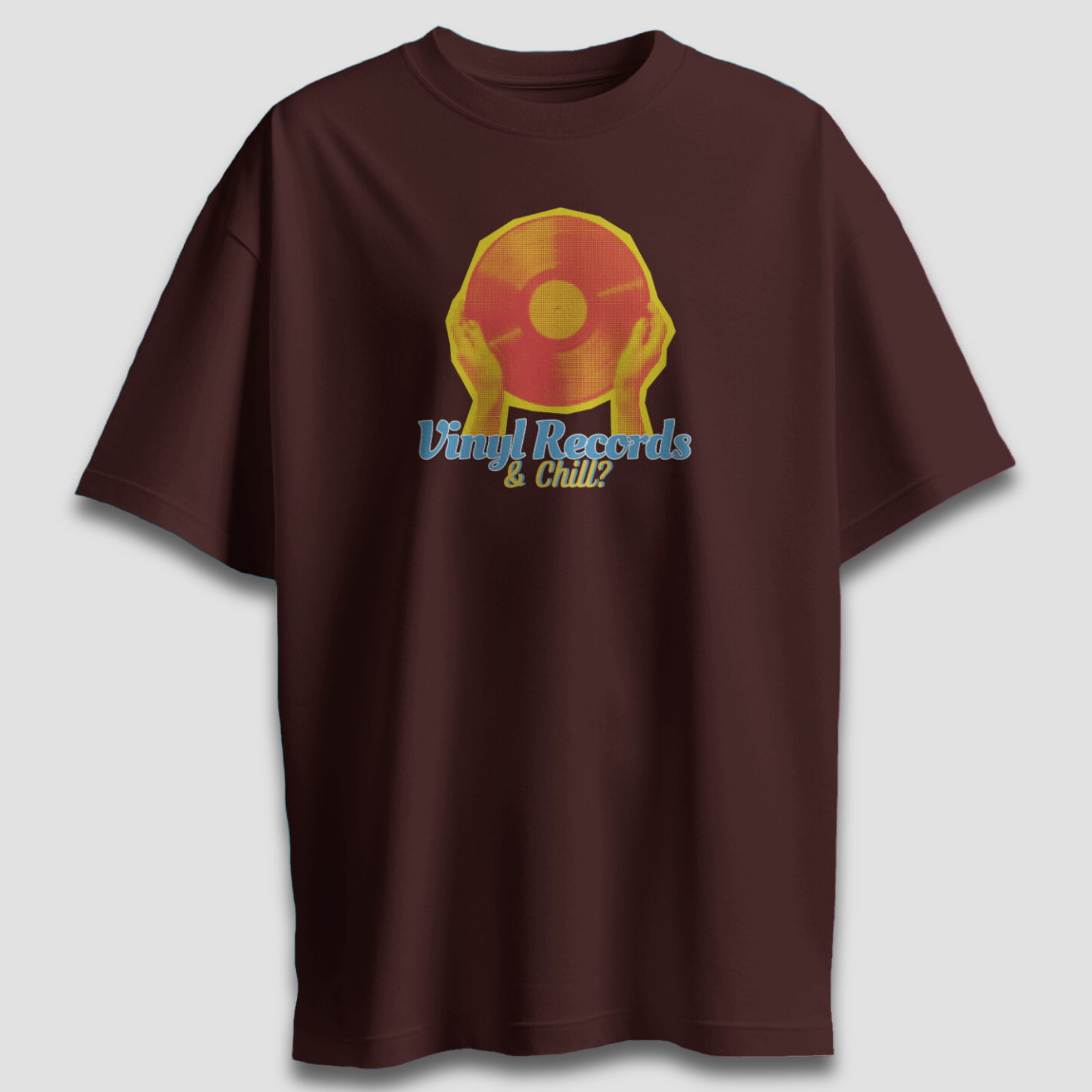 Vinyl and Chill - Chapter26 premium oversized graphic t-shirt detail