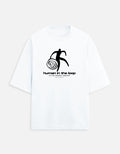Human In The Loop - Light - White - Chapter26 premium oversized graphic t-shirt, shown flat