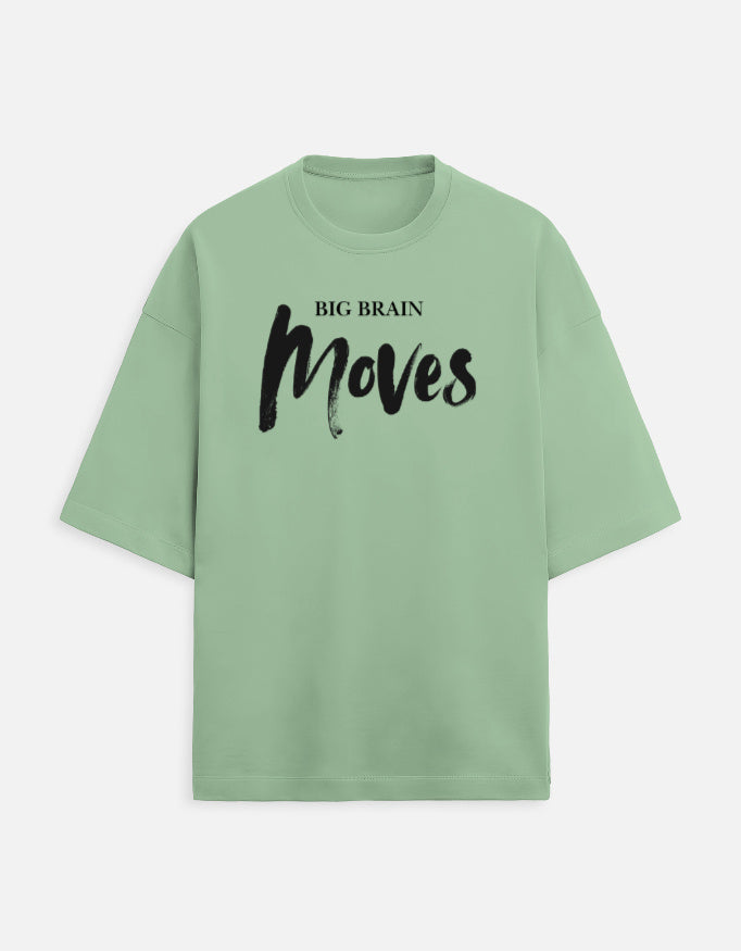 Big Brain Moves - Light - Jade - Chapter26 premium oversized graphic t-shirt, shown flat