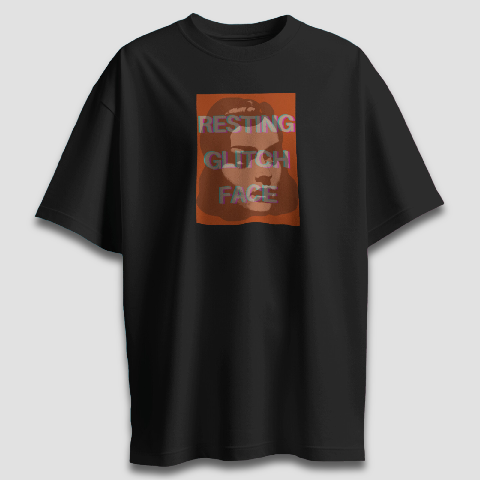 Resting Glitch Face - Chapter26 premium oversized graphic t-shirt