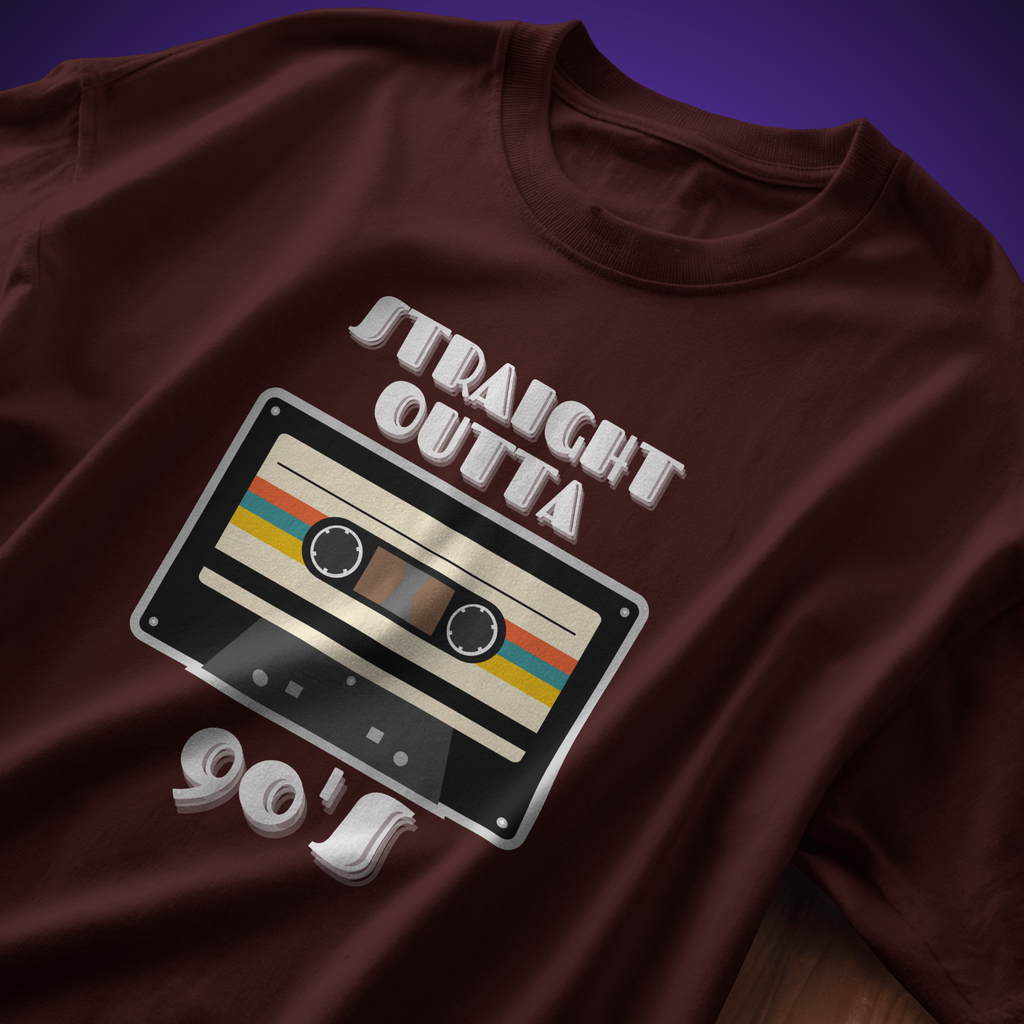 Straight Outta 90s - Chapter26 premium oversized graphic t-shirt detail