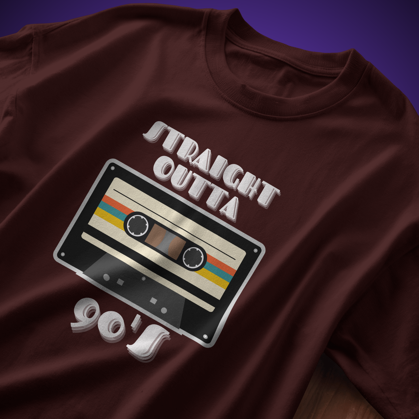 Straight Outta 90s - Chapter26 premium oversized graphic t-shirt detail