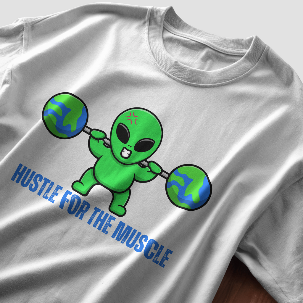 Hustle for the Muscle - Chapter26 premium oversized graphic t-shirt detail