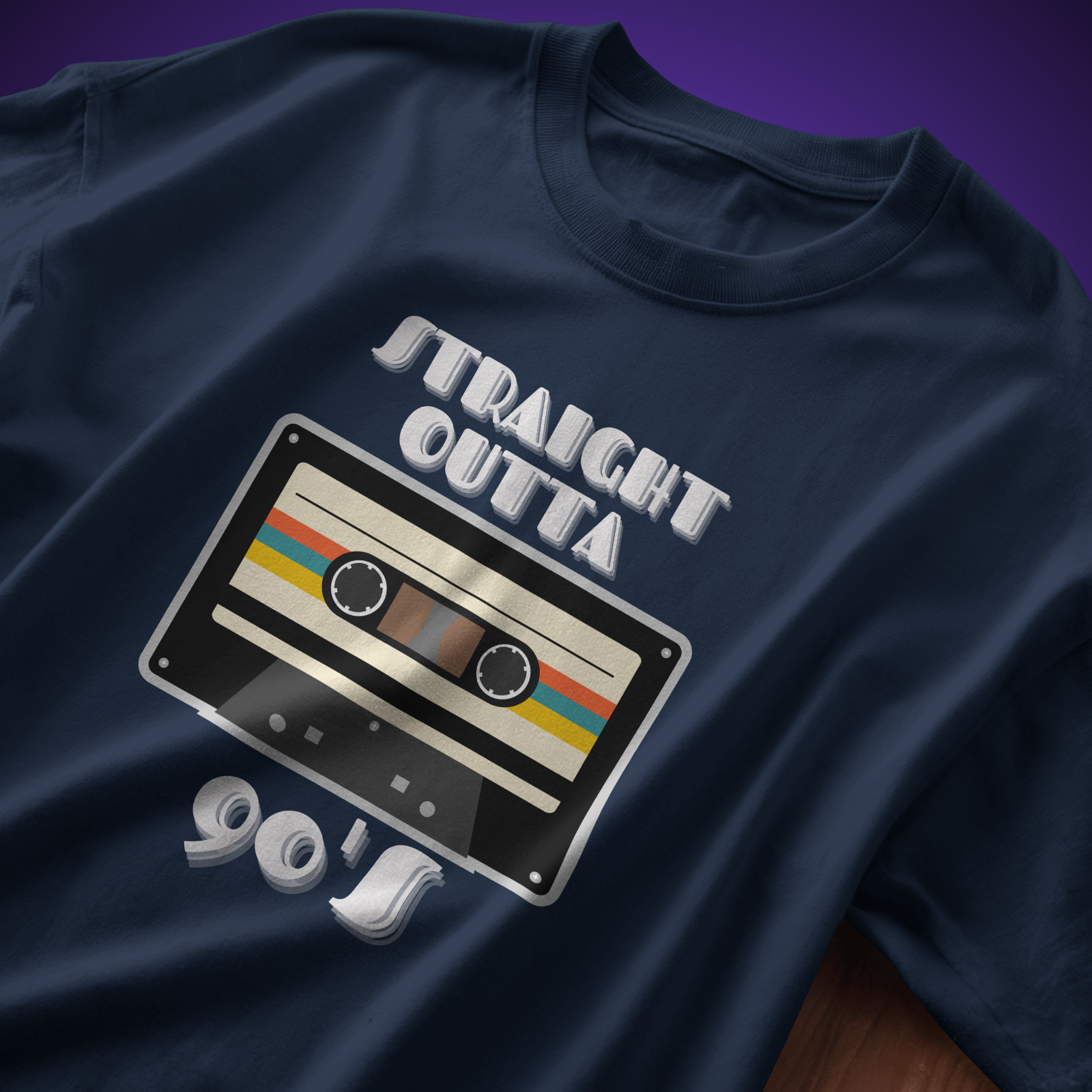 Straight Outta 90s - Chapter26 premium oversized graphic t-shirt detail