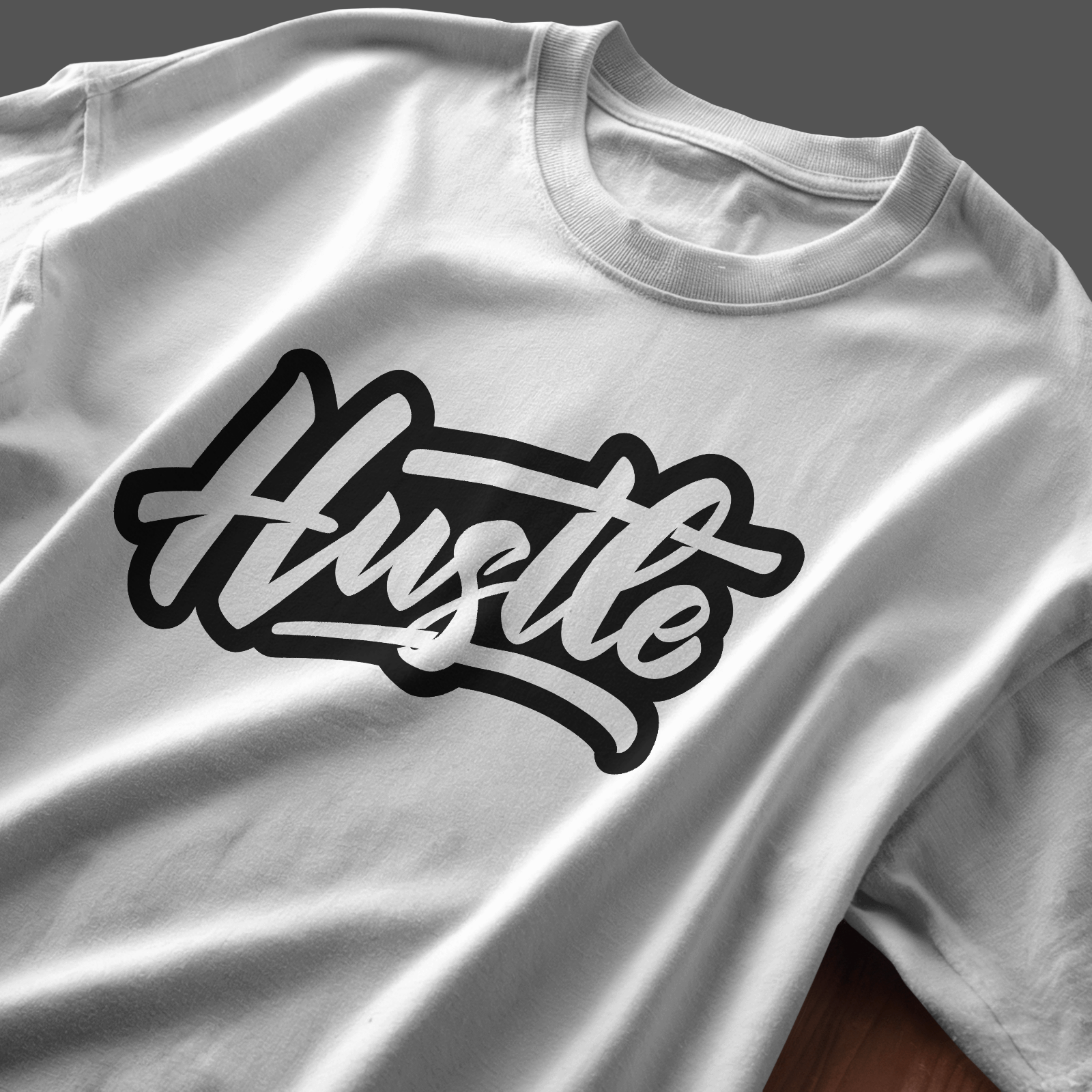 Hustle Light - Chapter26 premium oversized graphic t-shirt detail