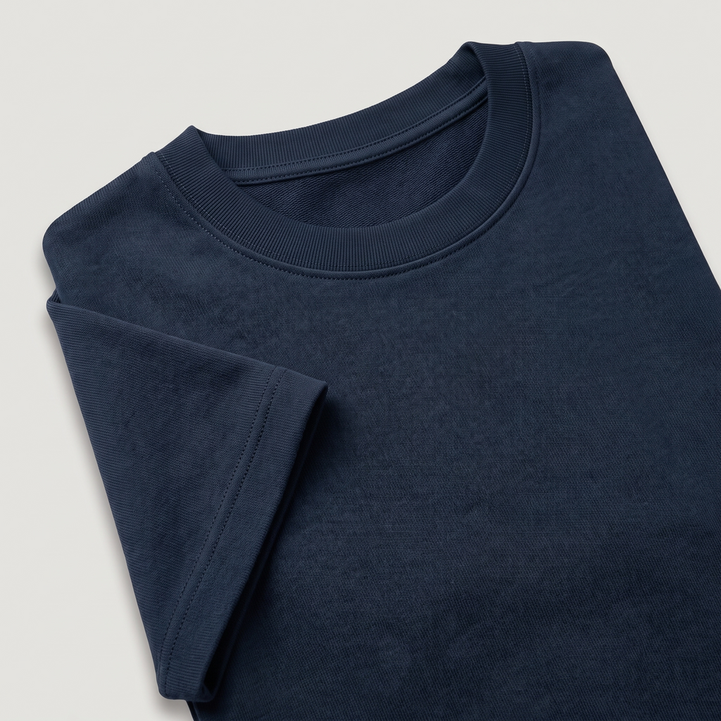 New Navy oversized t-shirt, folded fabric detail