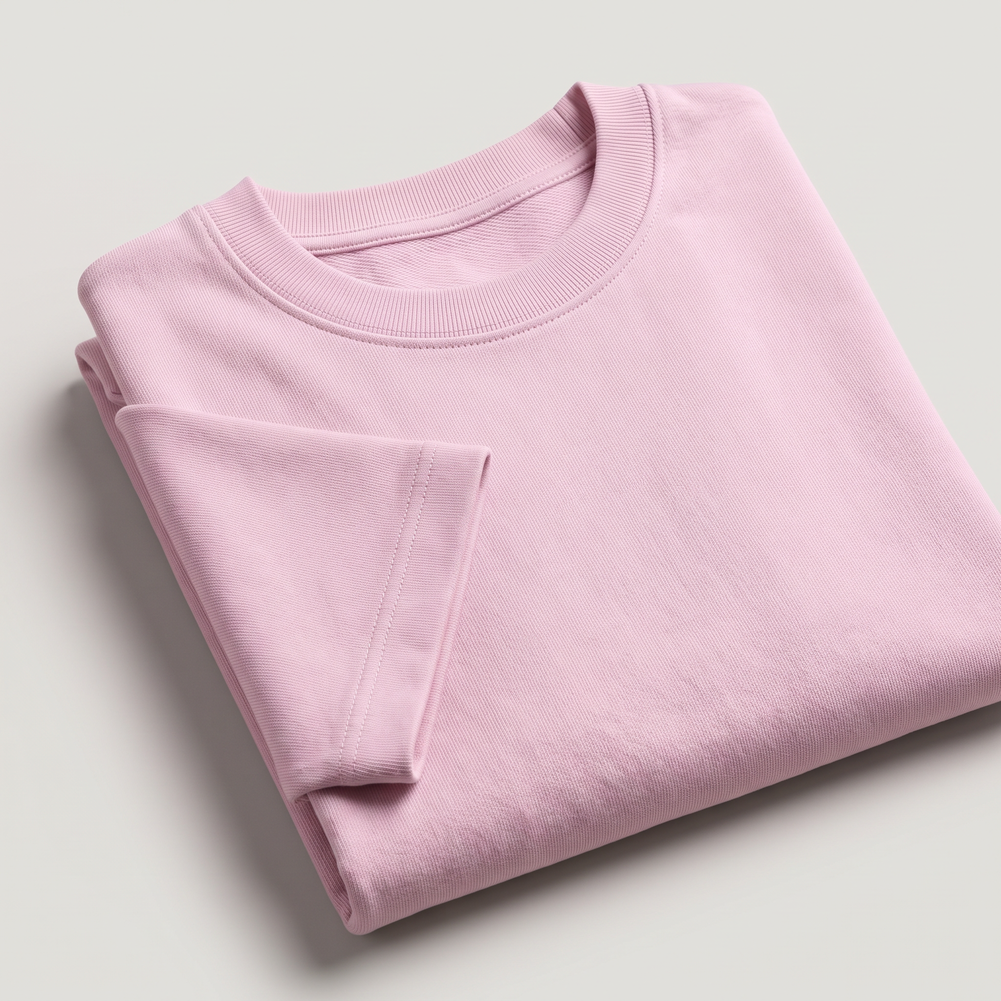 Baby Pink oversized t-shirt, folded fabric detail
