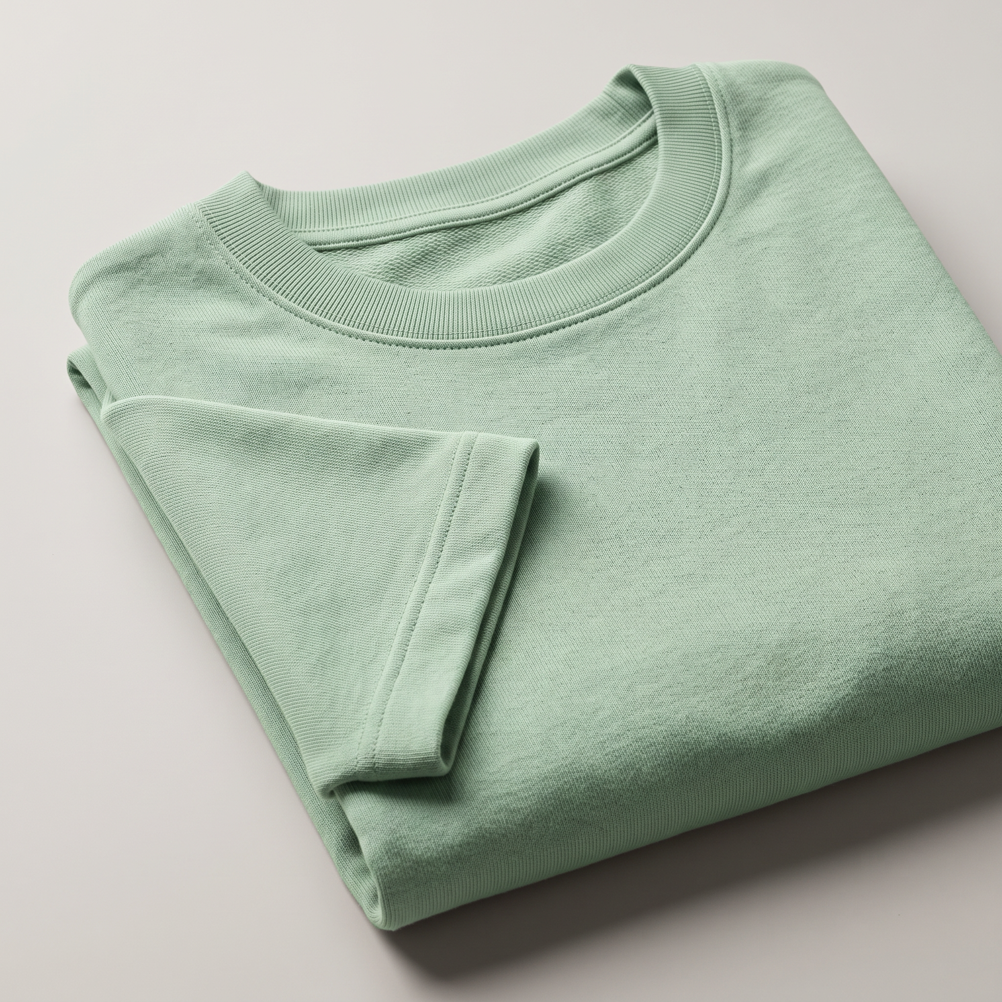Jade oversized t-shirt, folded fabric detail