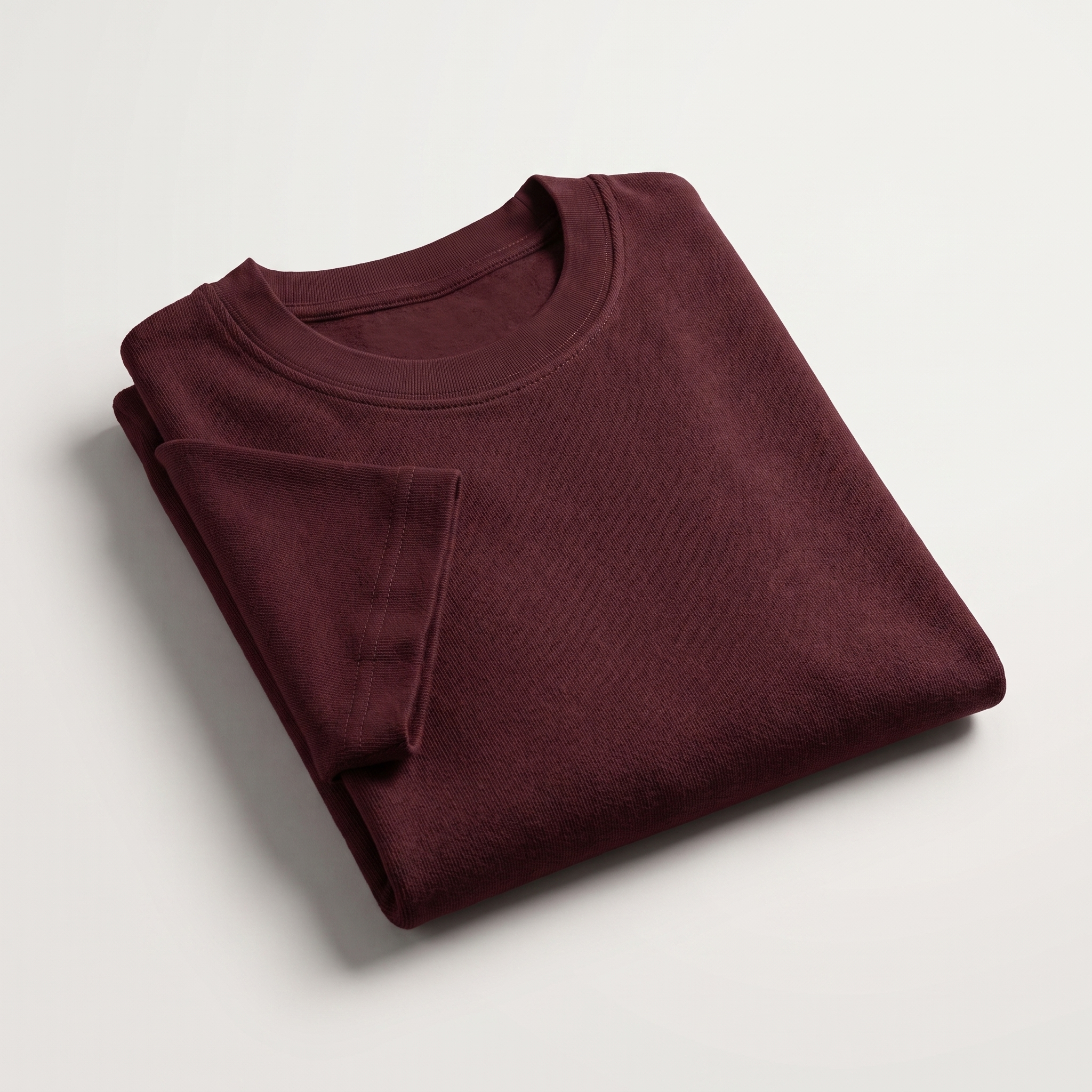 Mega Maroon oversized t-shirt, folded fabric detail
