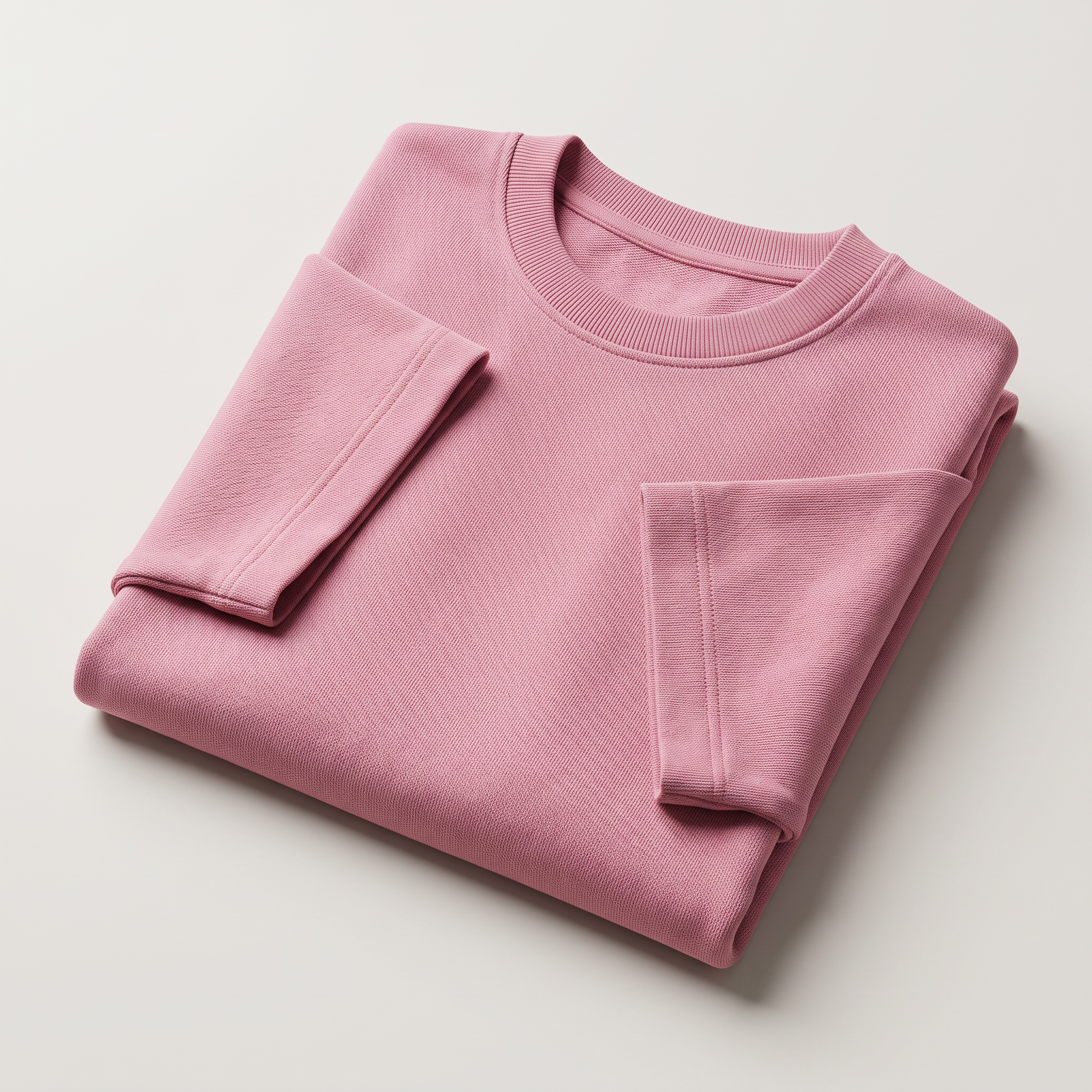 Plush Pink oversized t-shirt, folded fabric detail