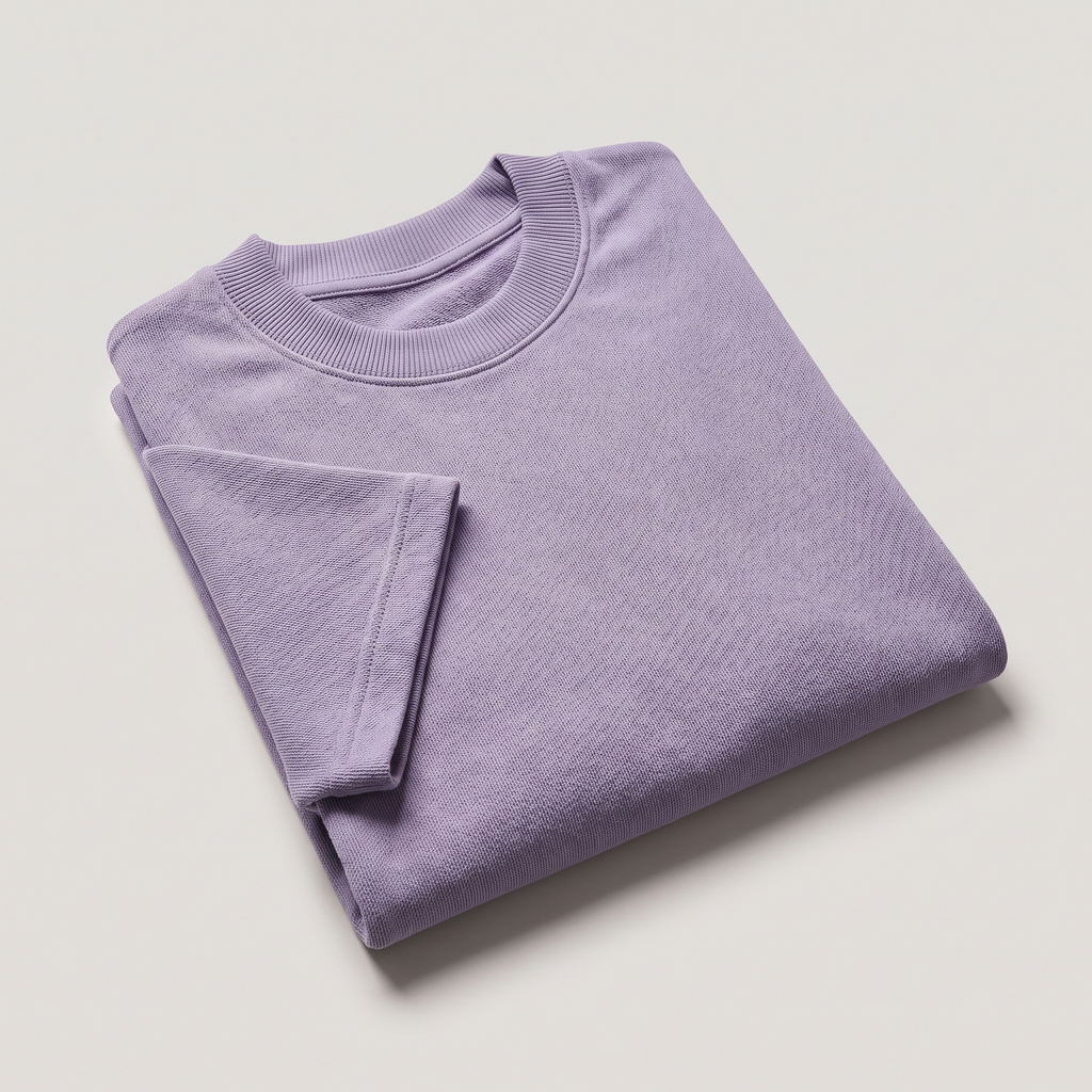 Laid Lavender oversized t-shirt, folded fabric detail