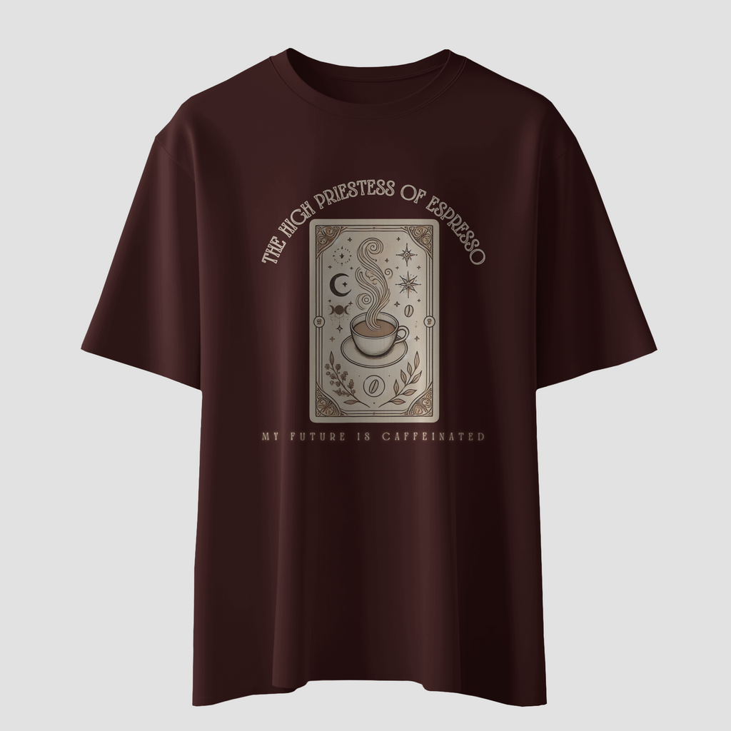 High Priestess of Espresso - Chapter26 premium oversized graphic t-shirt detail
