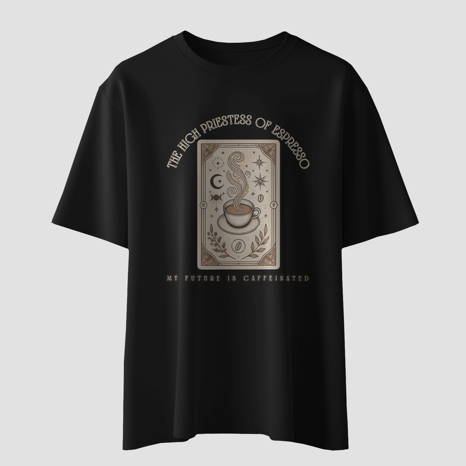 High Priestess of Espresso - Chapter26 premium oversized graphic t-shirt detail