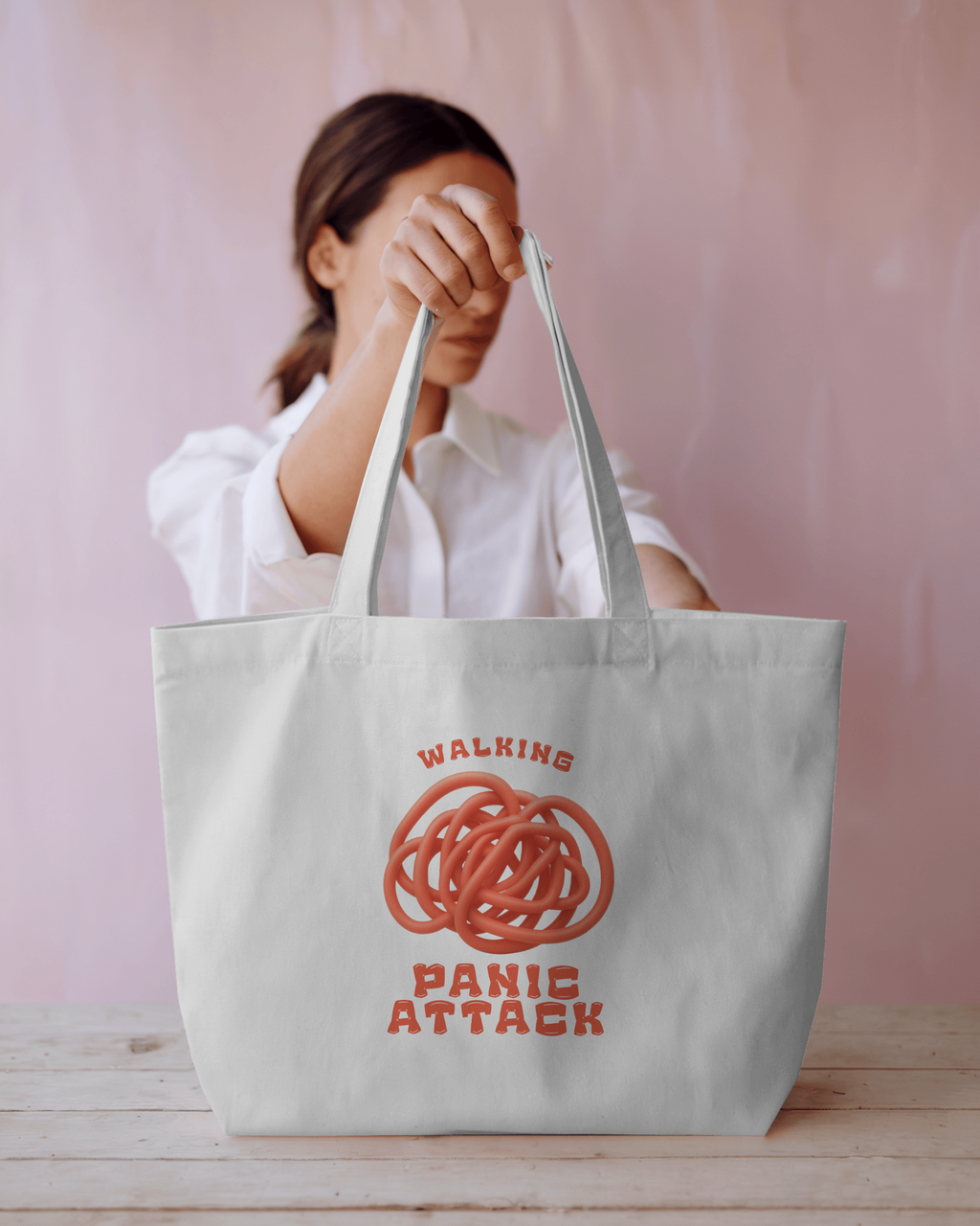 Walking Panic Attack - Chapter26 large zippered printed tote bag