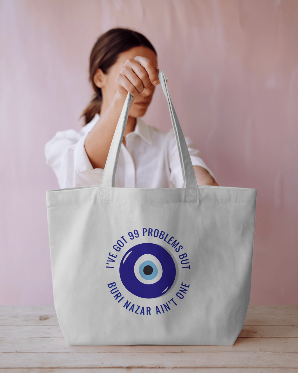 Buri Nazar - Chapter26 large zippered printed tote bag