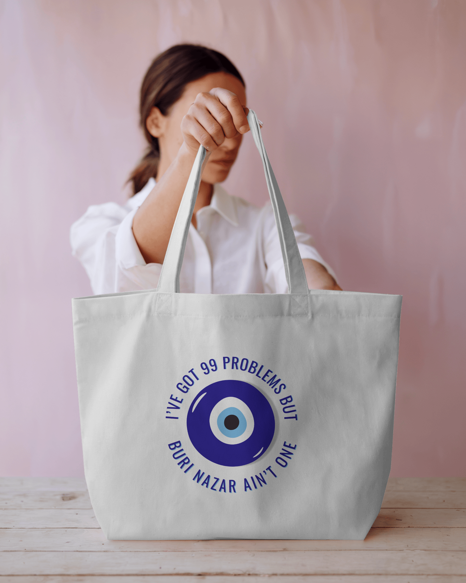 Buri Nazar - Chapter26 large zippered printed tote bag