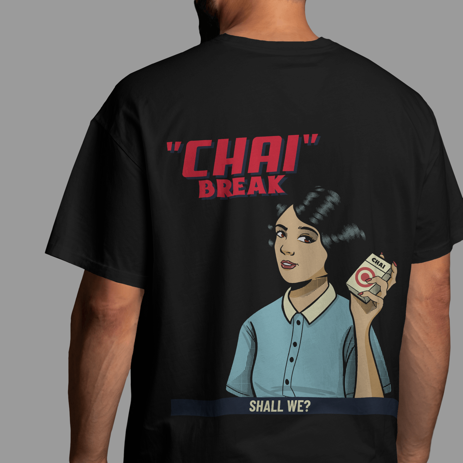 Chai Break - Black - Chapter26 premium oversized graphic t-shirt