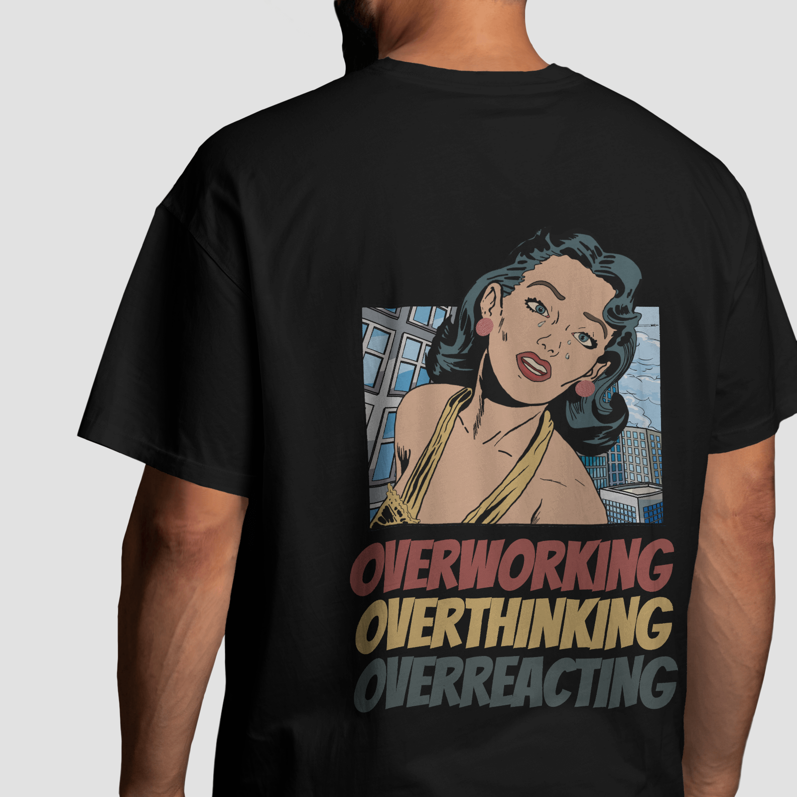 Overworking - Black - Chapter26 premium oversized graphic t-shirt